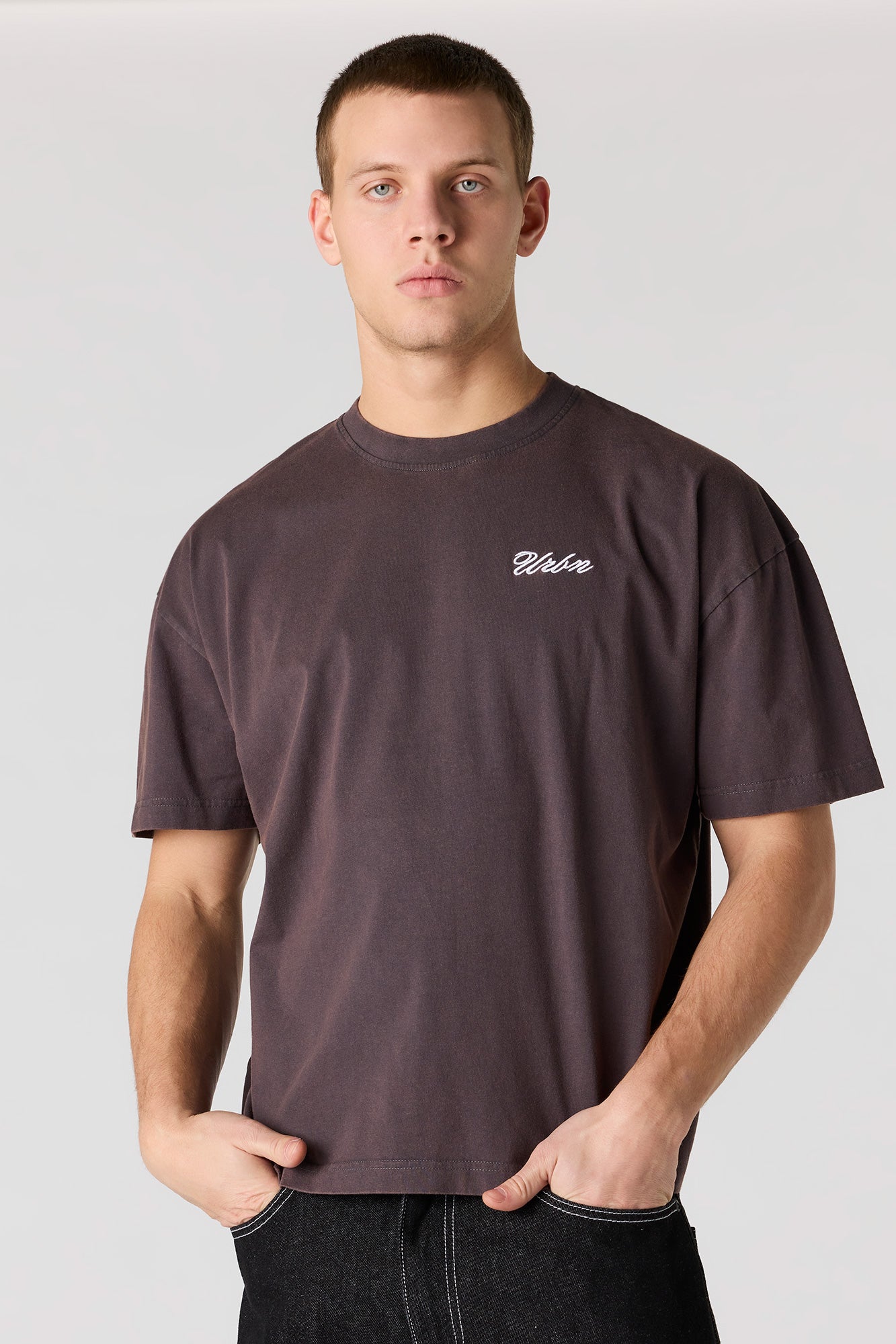 Embroidered Washed Relaxed T-Shirt