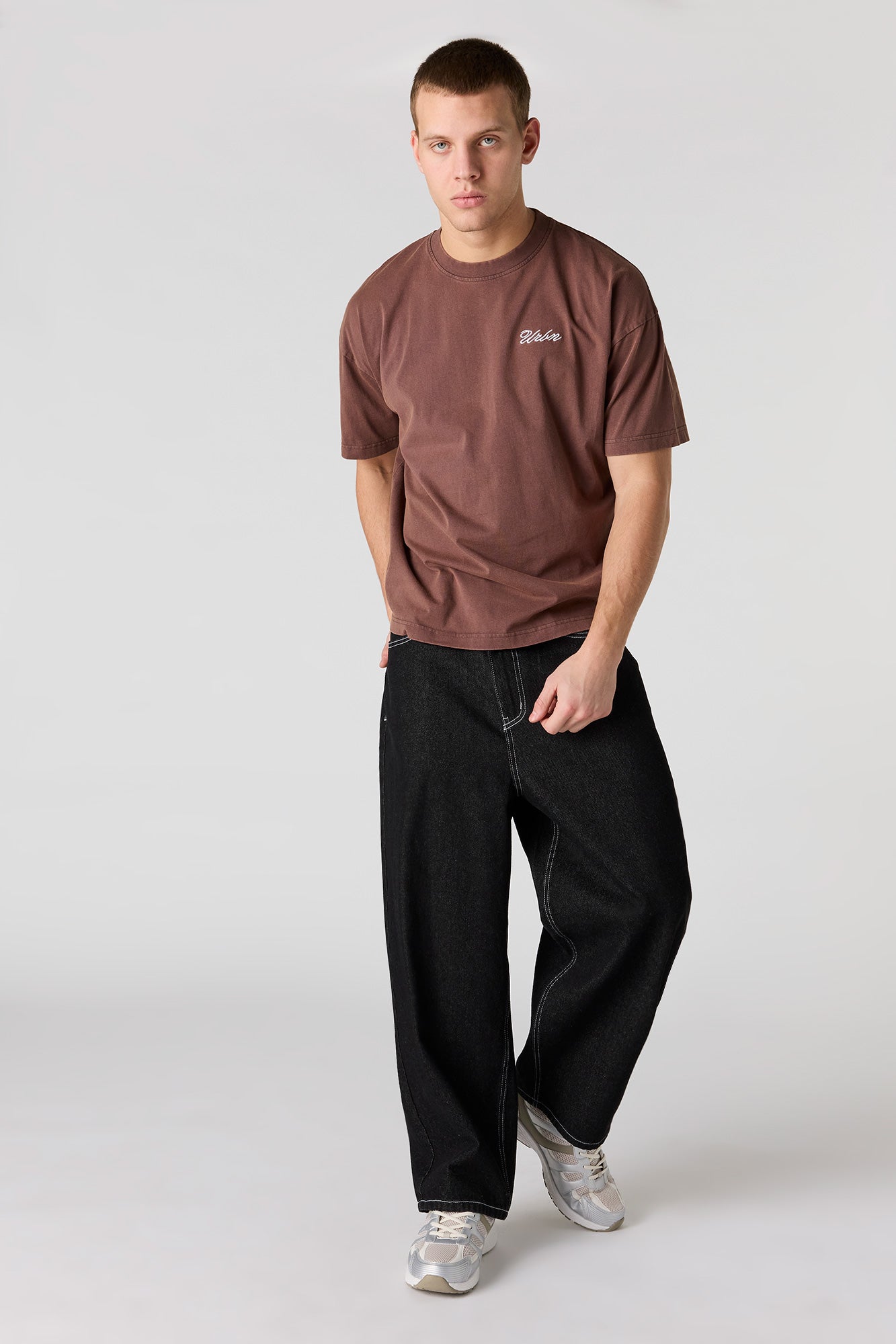 Embroidered Washed Relaxed T-Shirt