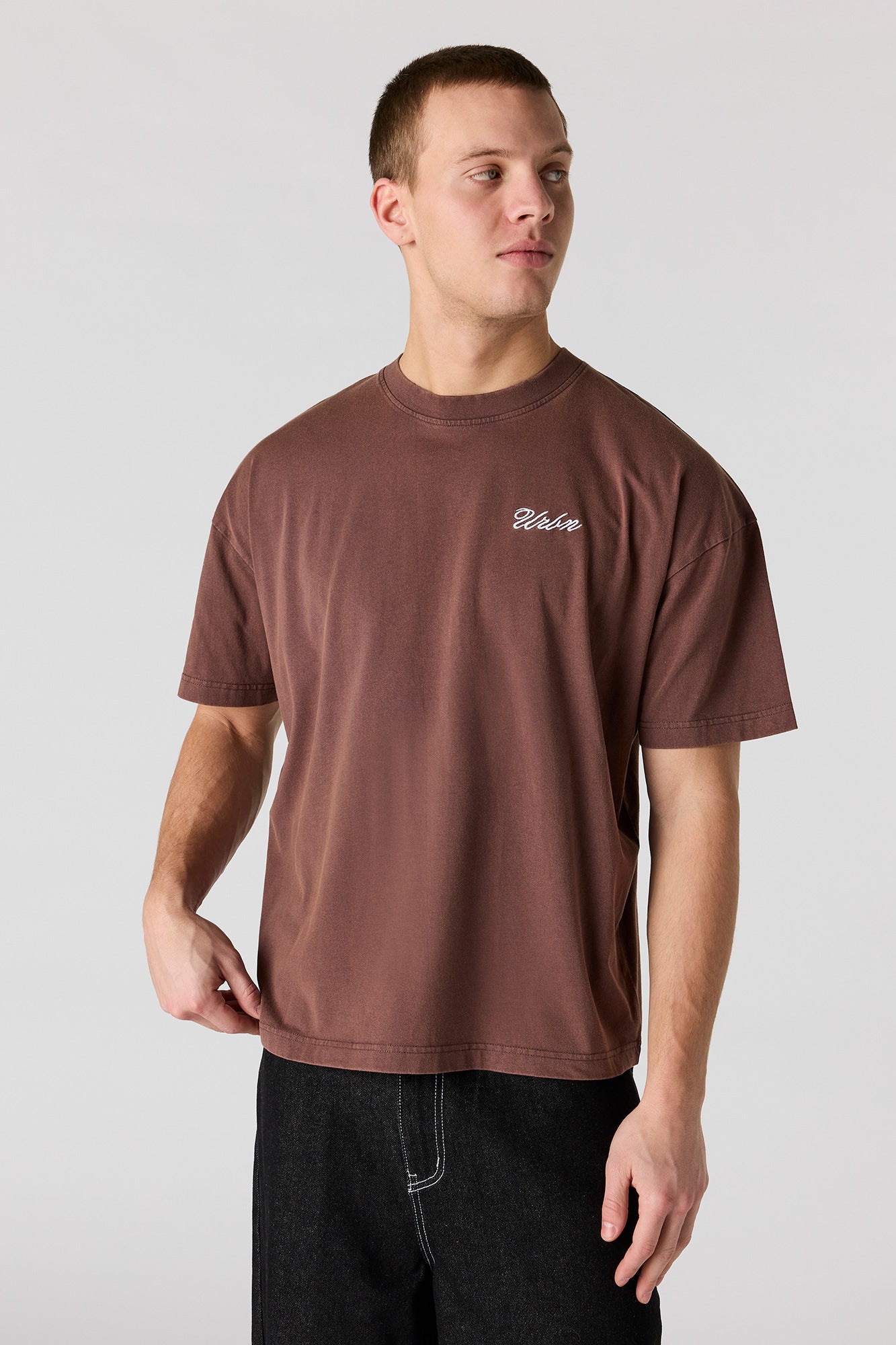 Embroidered Washed Relaxed T-Shirt