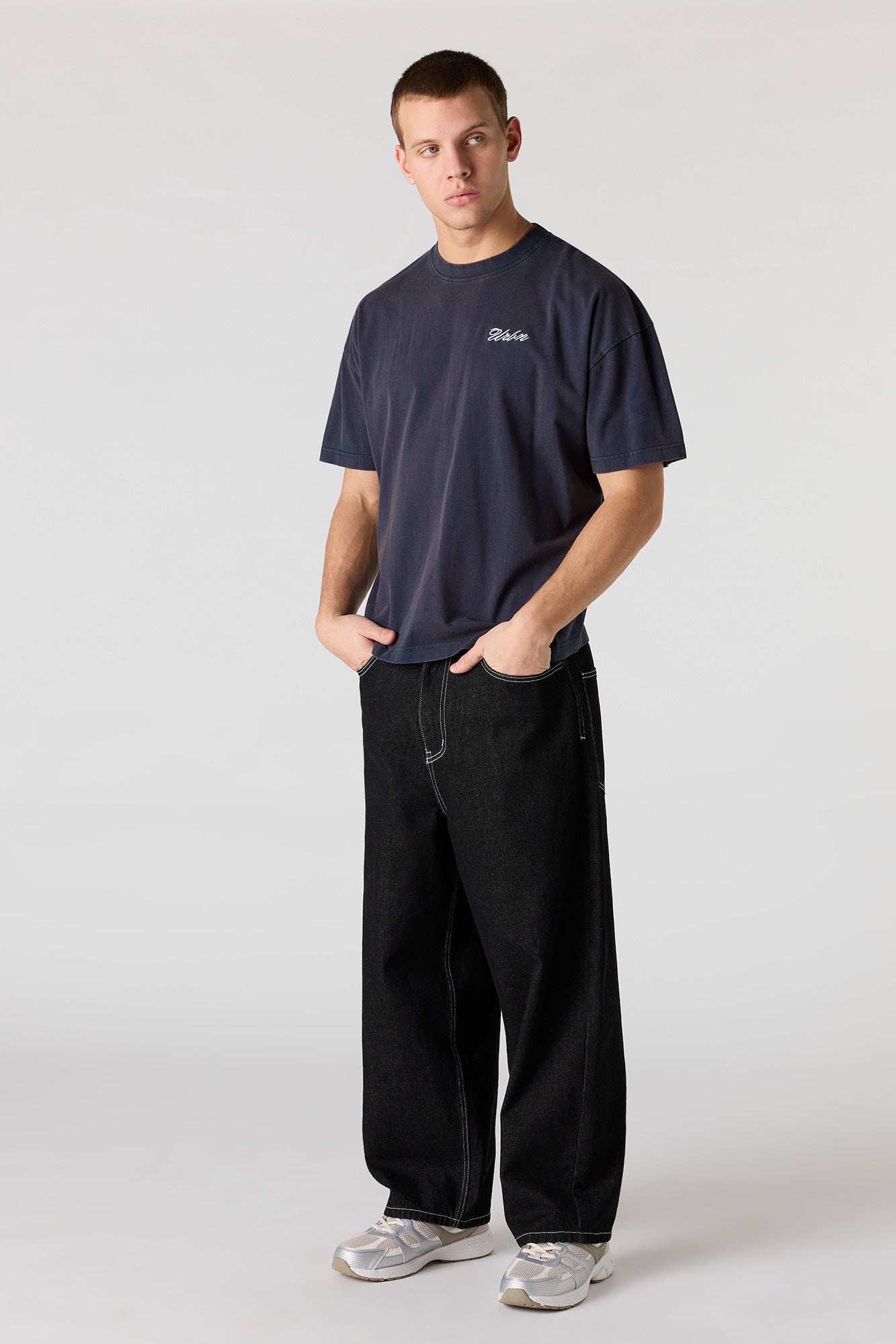 Embroidered Washed Relaxed T-Shirt