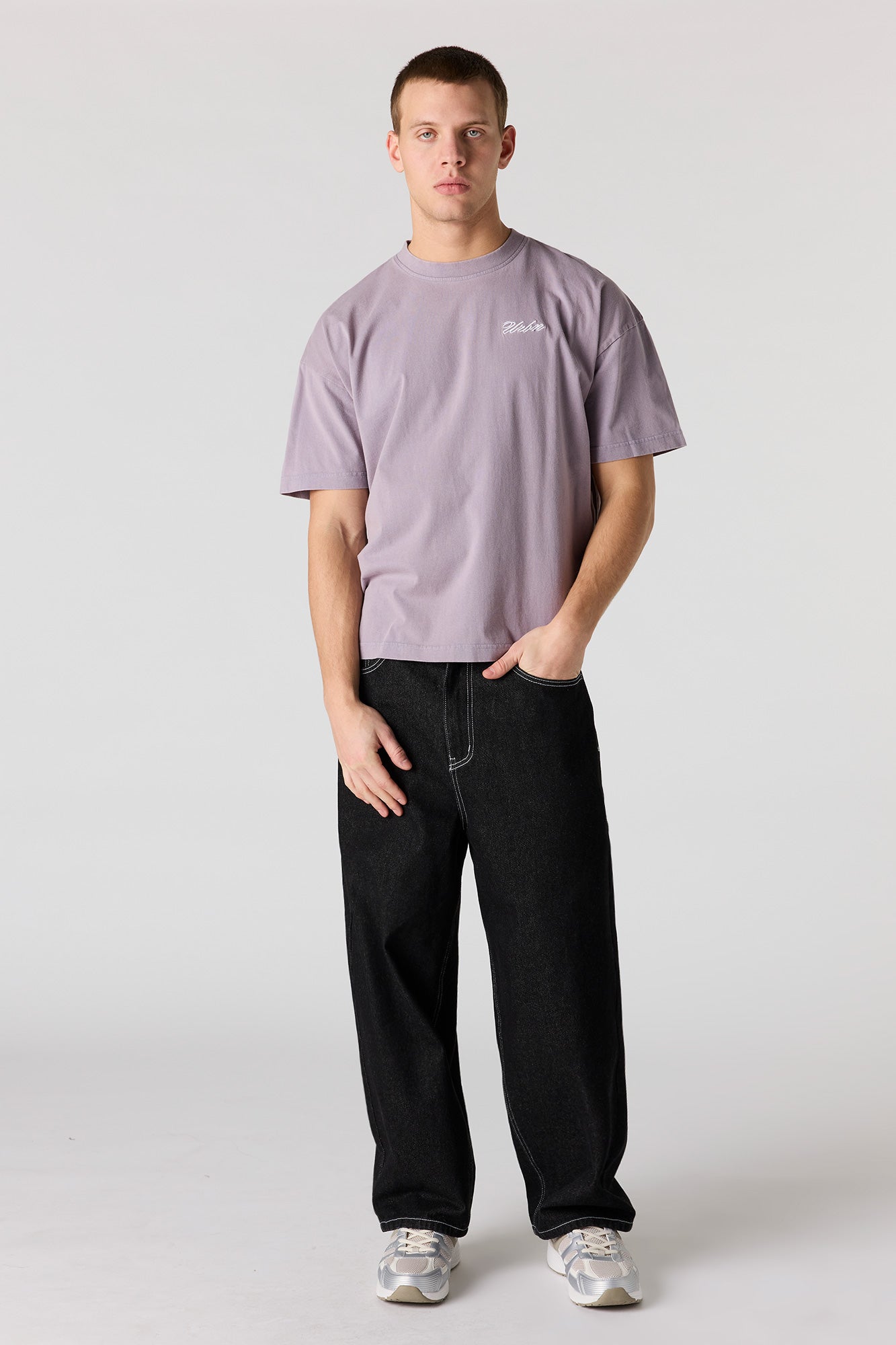 Embroidered Washed Relaxed T-Shirt