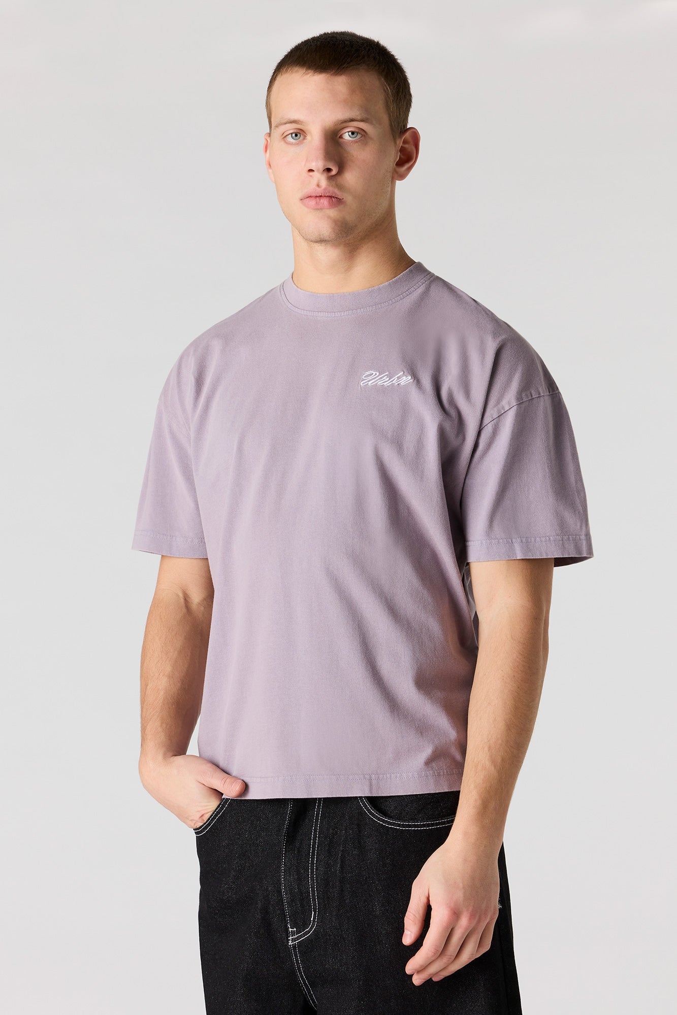 Embroidered Washed Relaxed T-Shirt