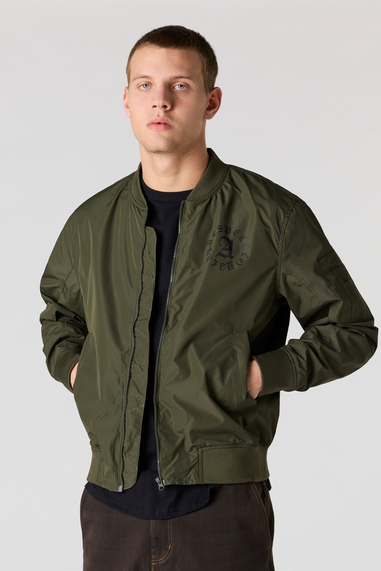 Graphic Bomber Jacket