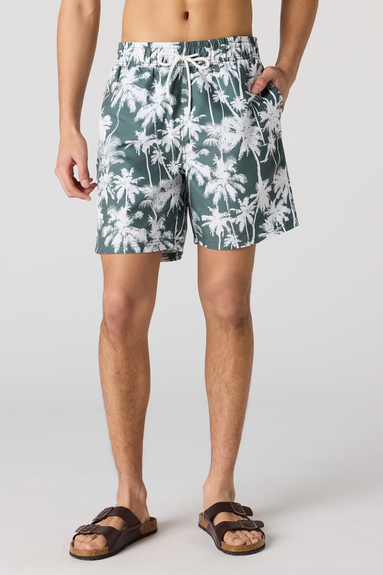 Printed Drawstring Swim Short