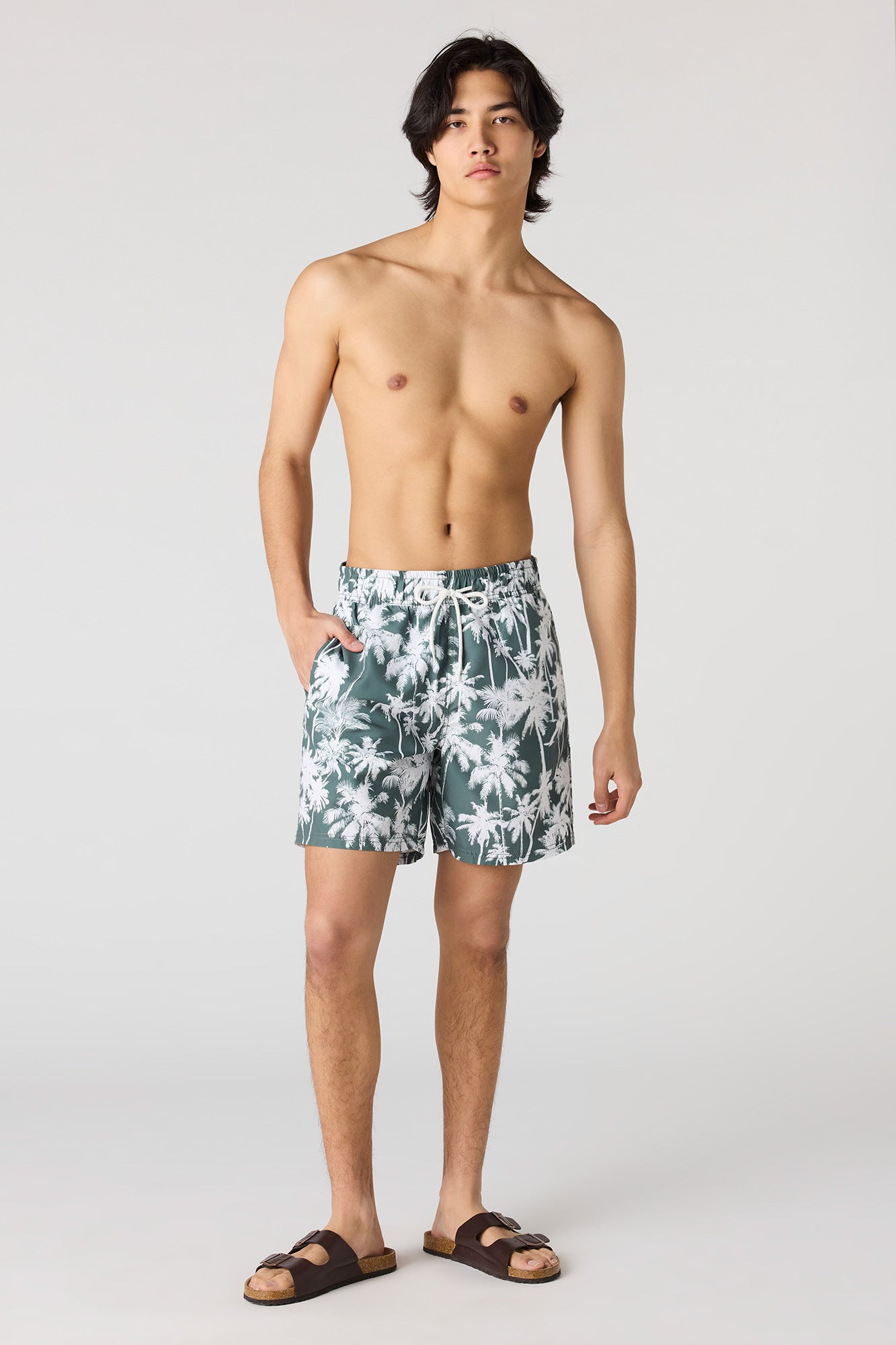 Printed Drawstring Swim Short