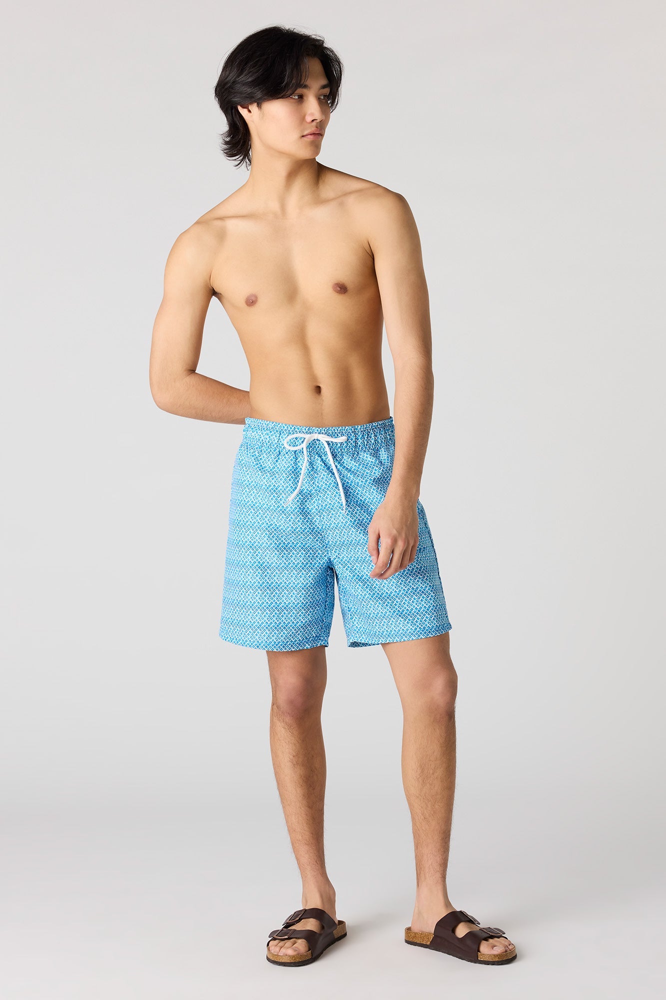 Printed Drawstring Swim Short