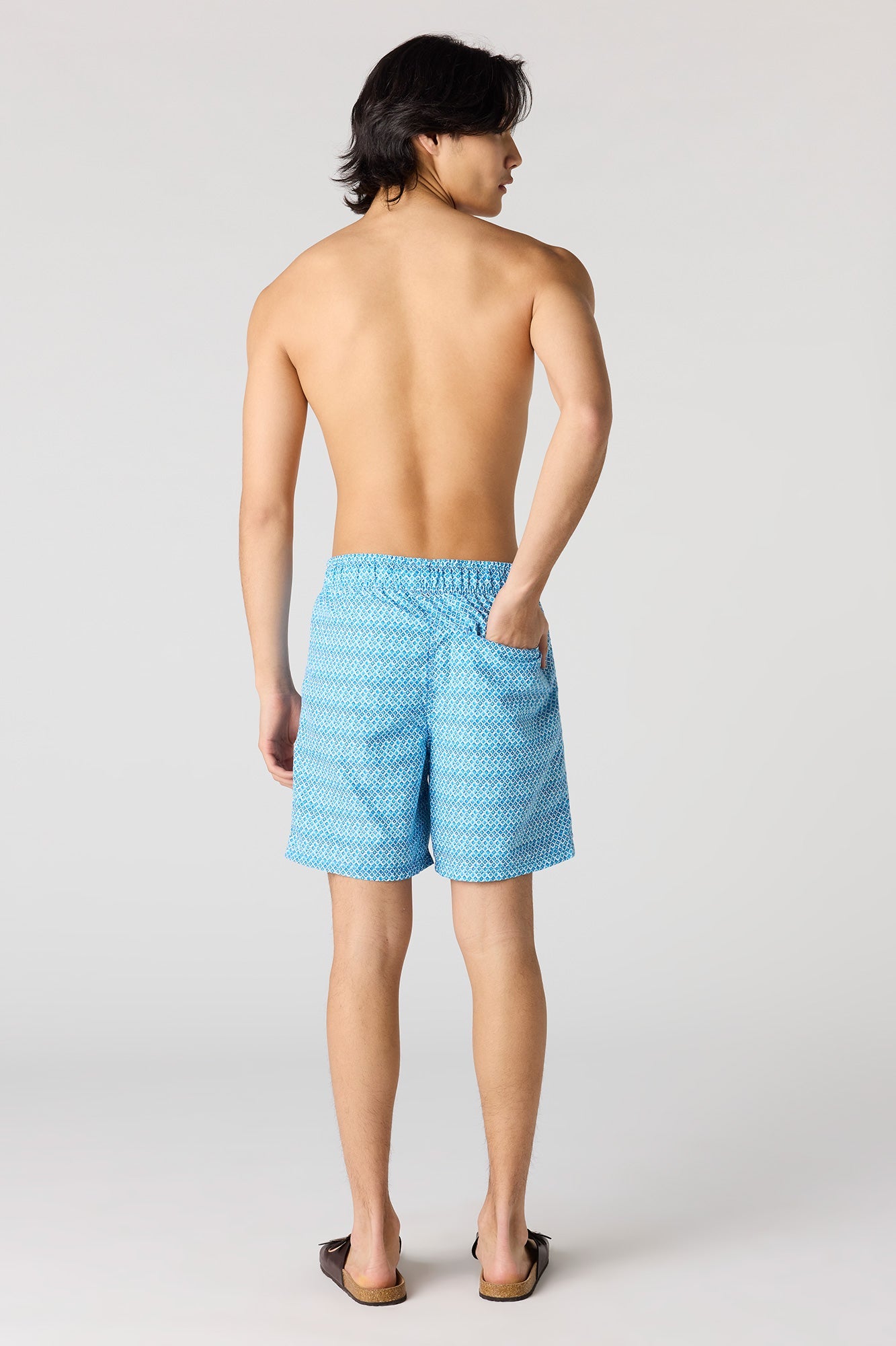 Printed Drawstring Swim Short