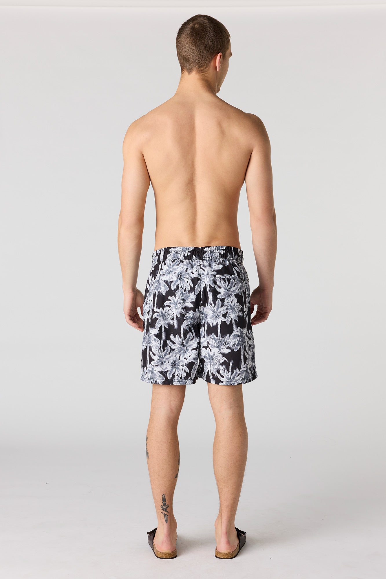 Palm Tree Print Swim Short
