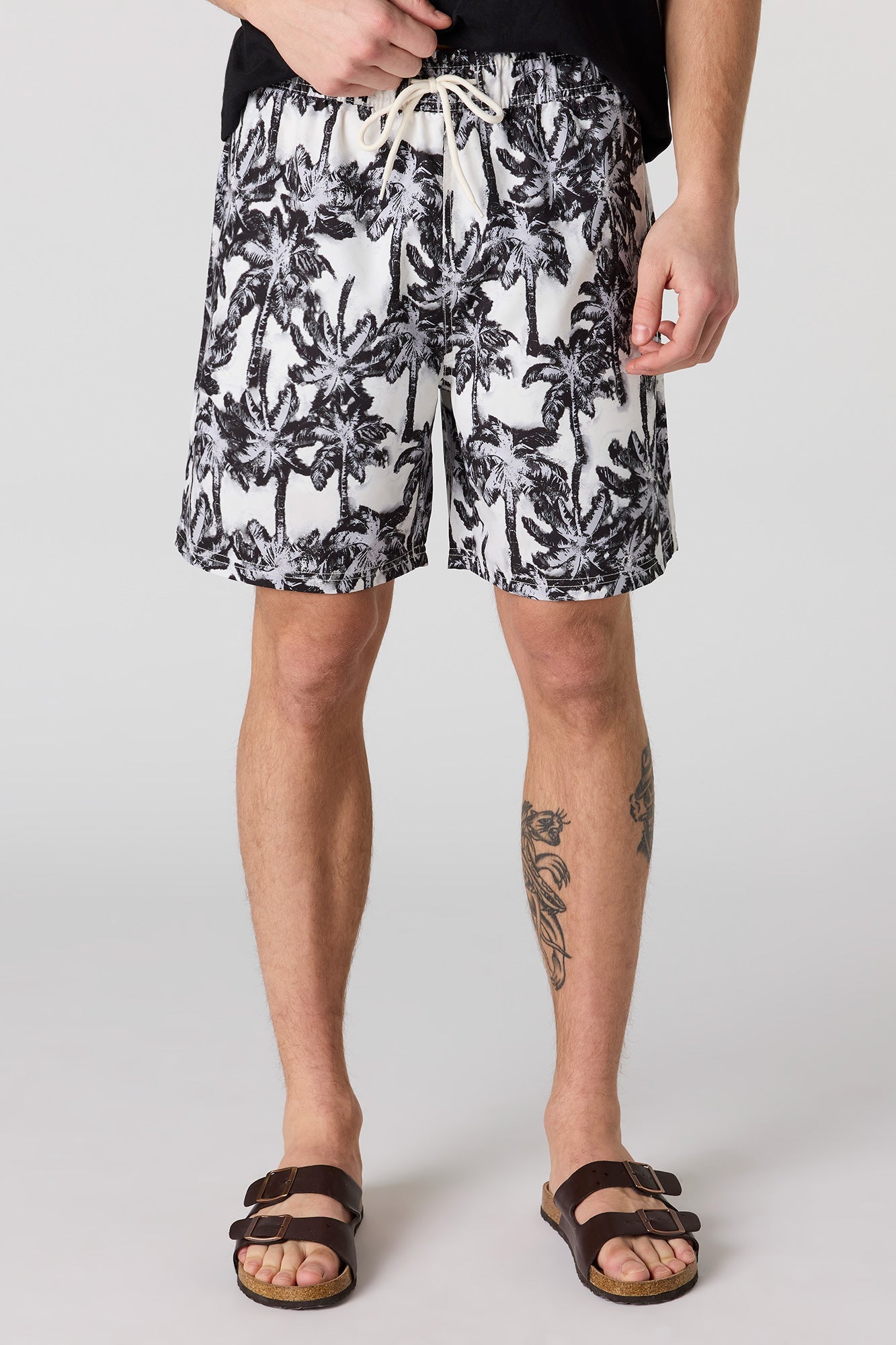 Palm Tree Print Swim Short