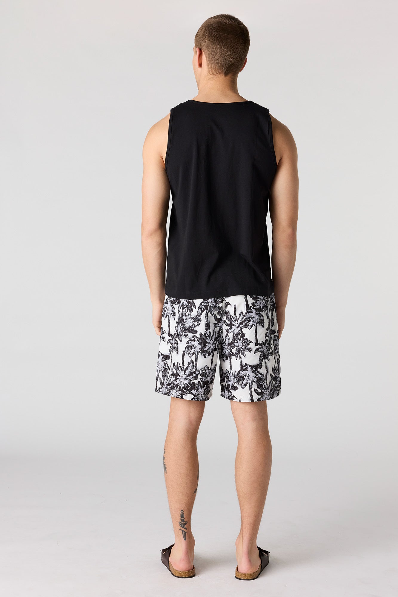 Palm Tree Print Swim Short