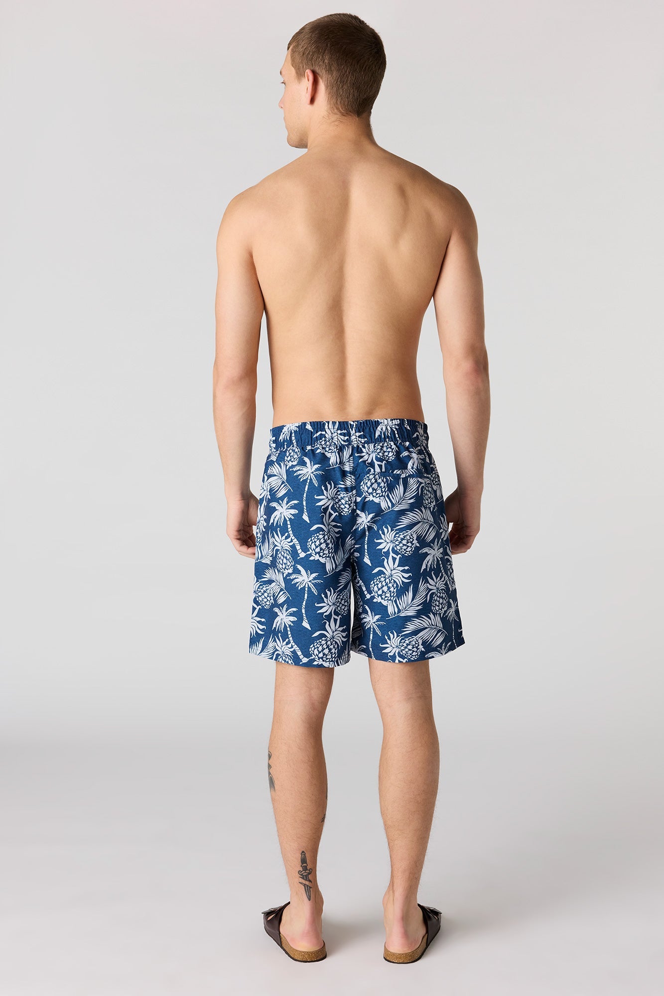 Palm Tree Print Swim Short