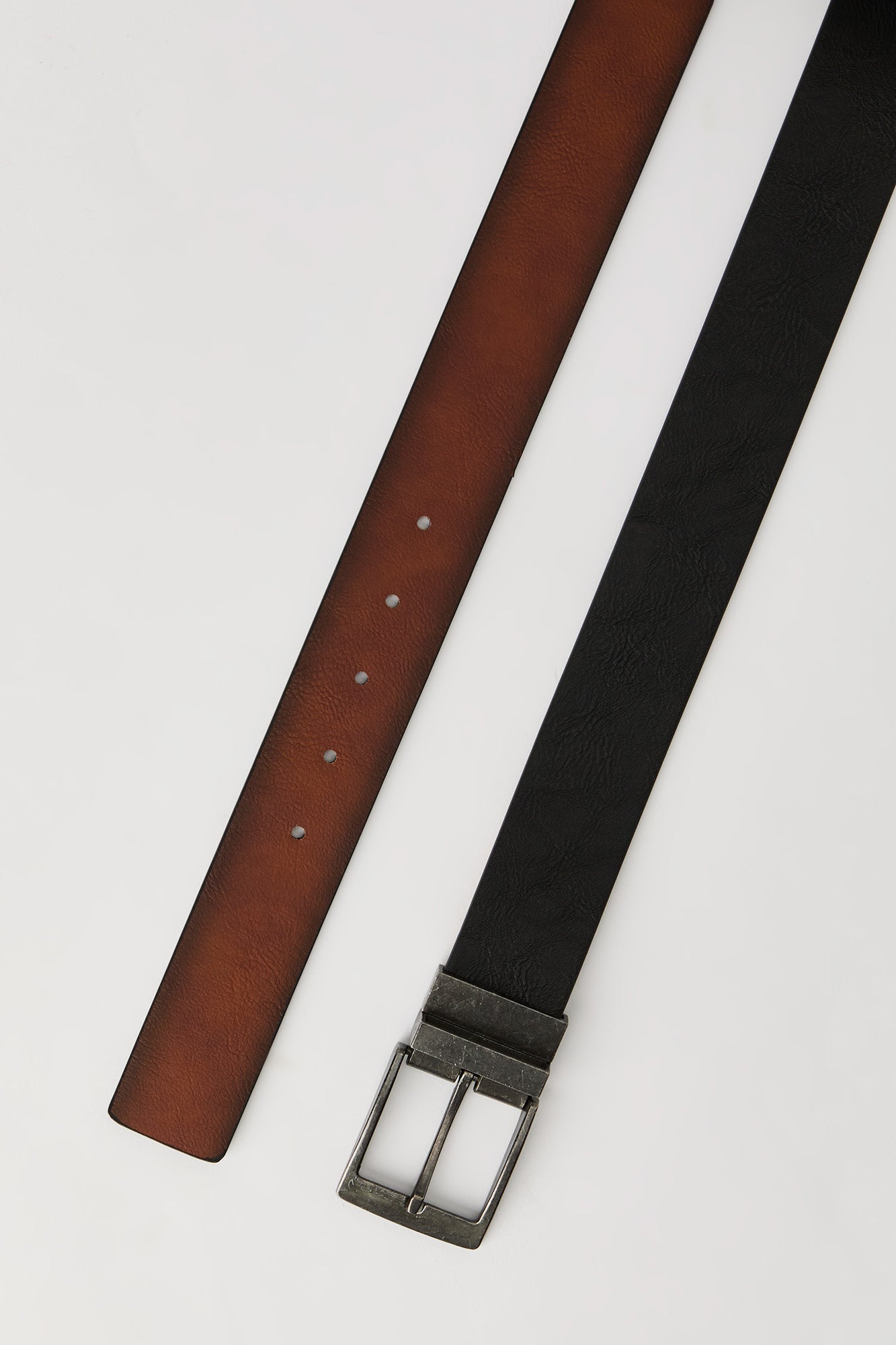 Faux Leather Reversible Belt