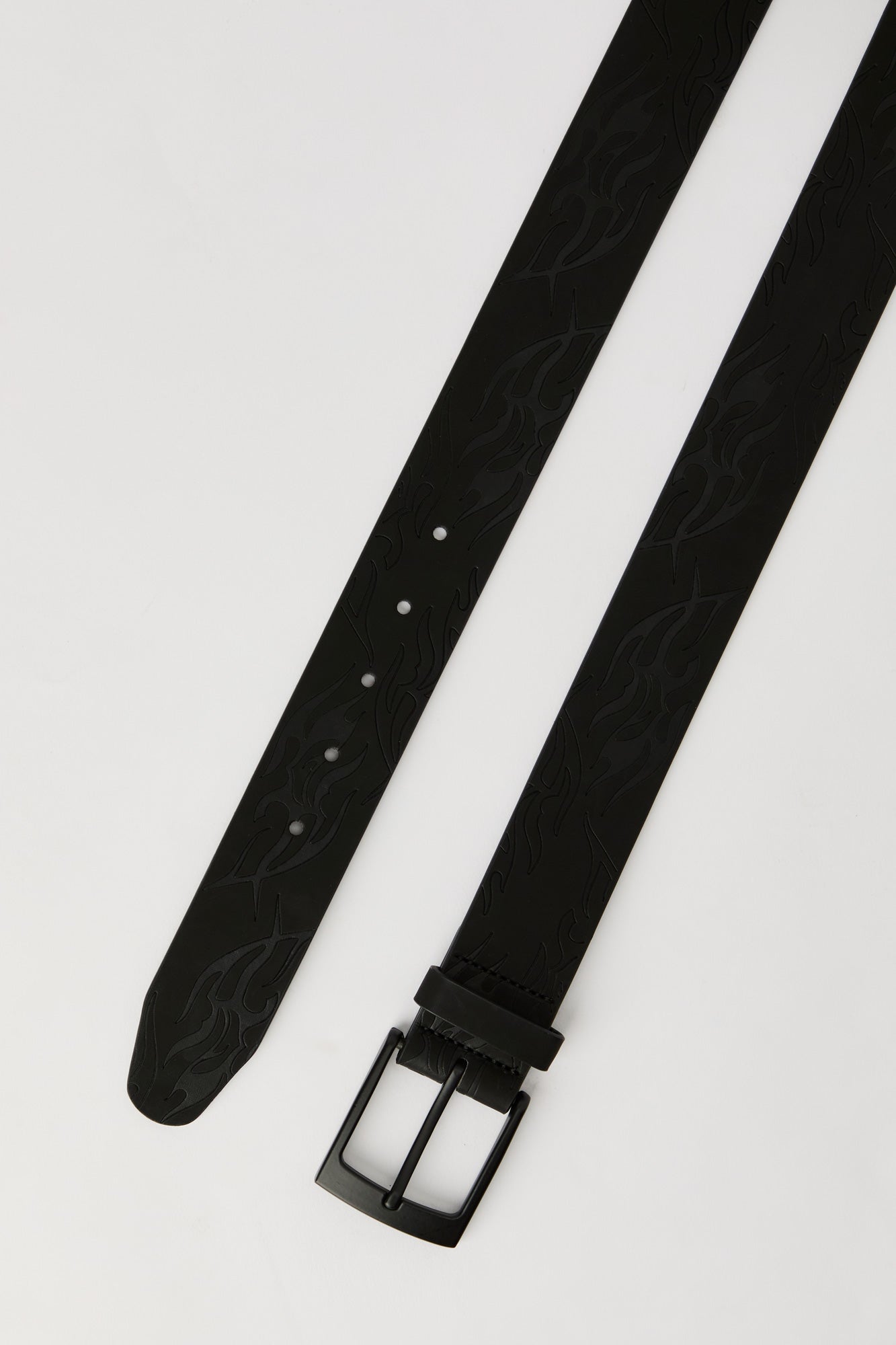 Faux Leather Embossed Belt