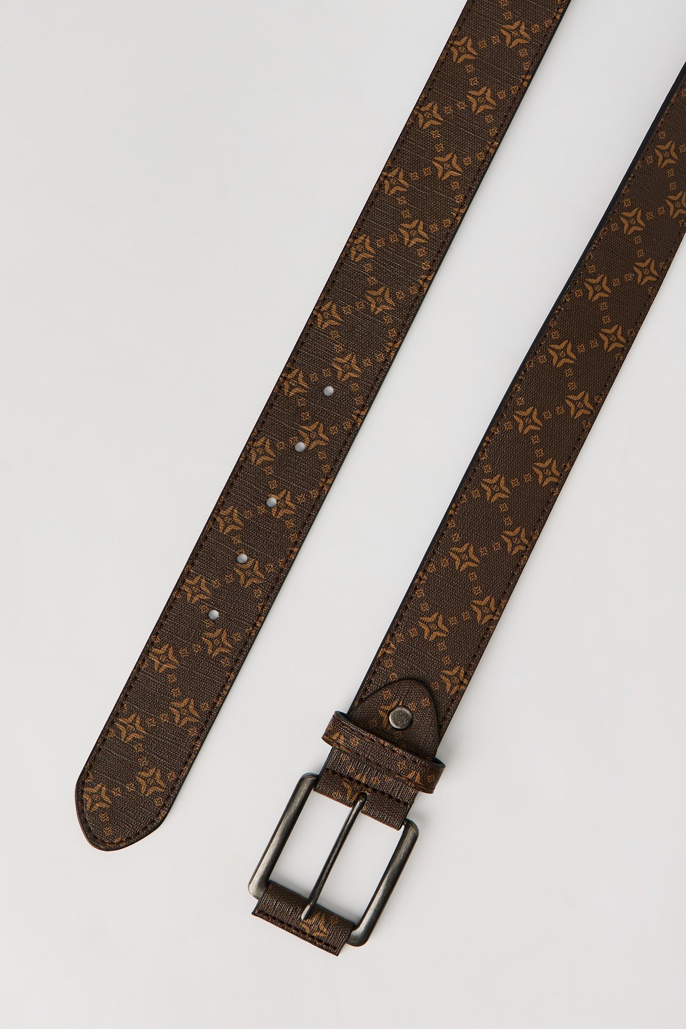 Printed Faux-Leather Belt