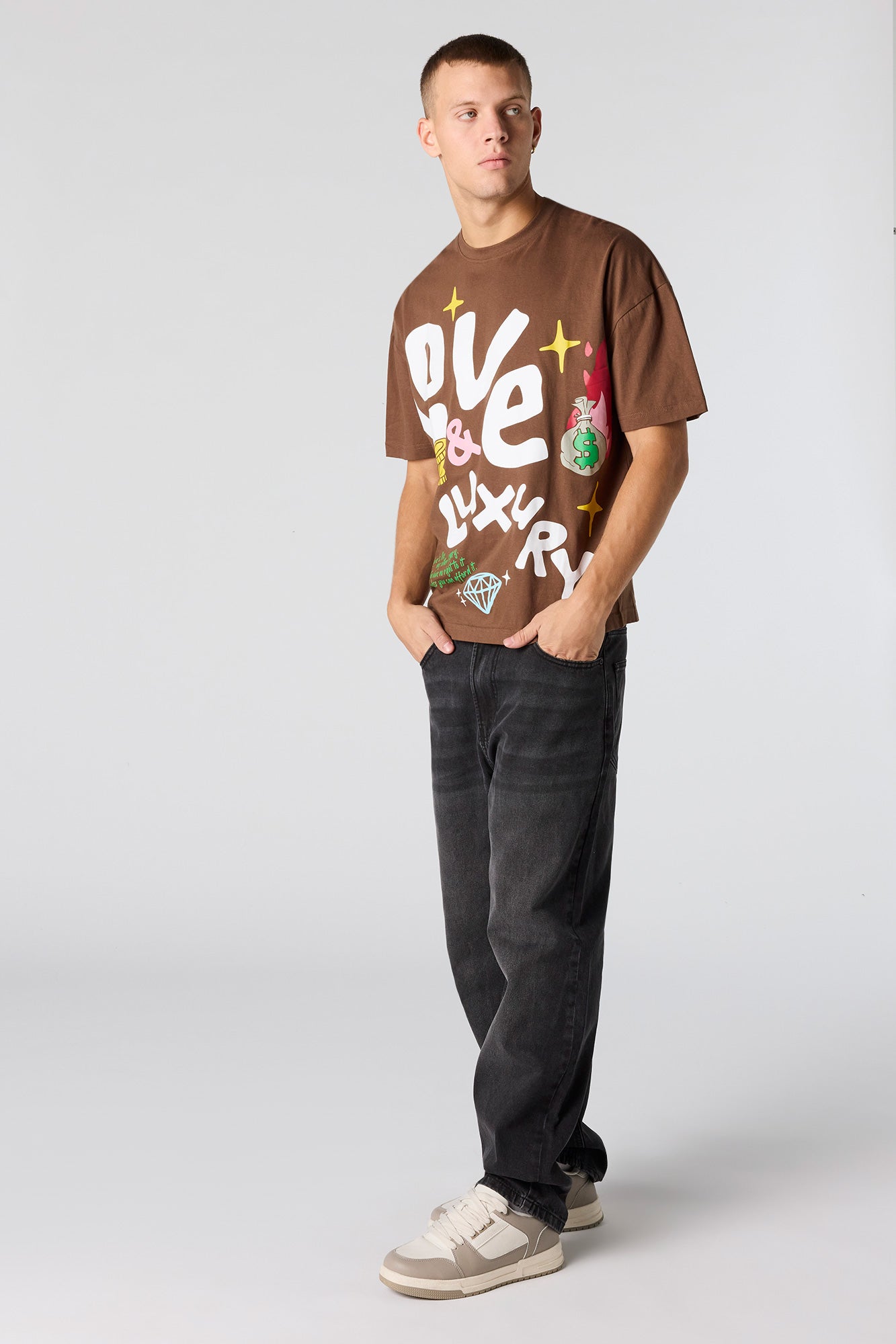 Premium Heavyweight Cotton Love & Luxury Graphic T-Shirt