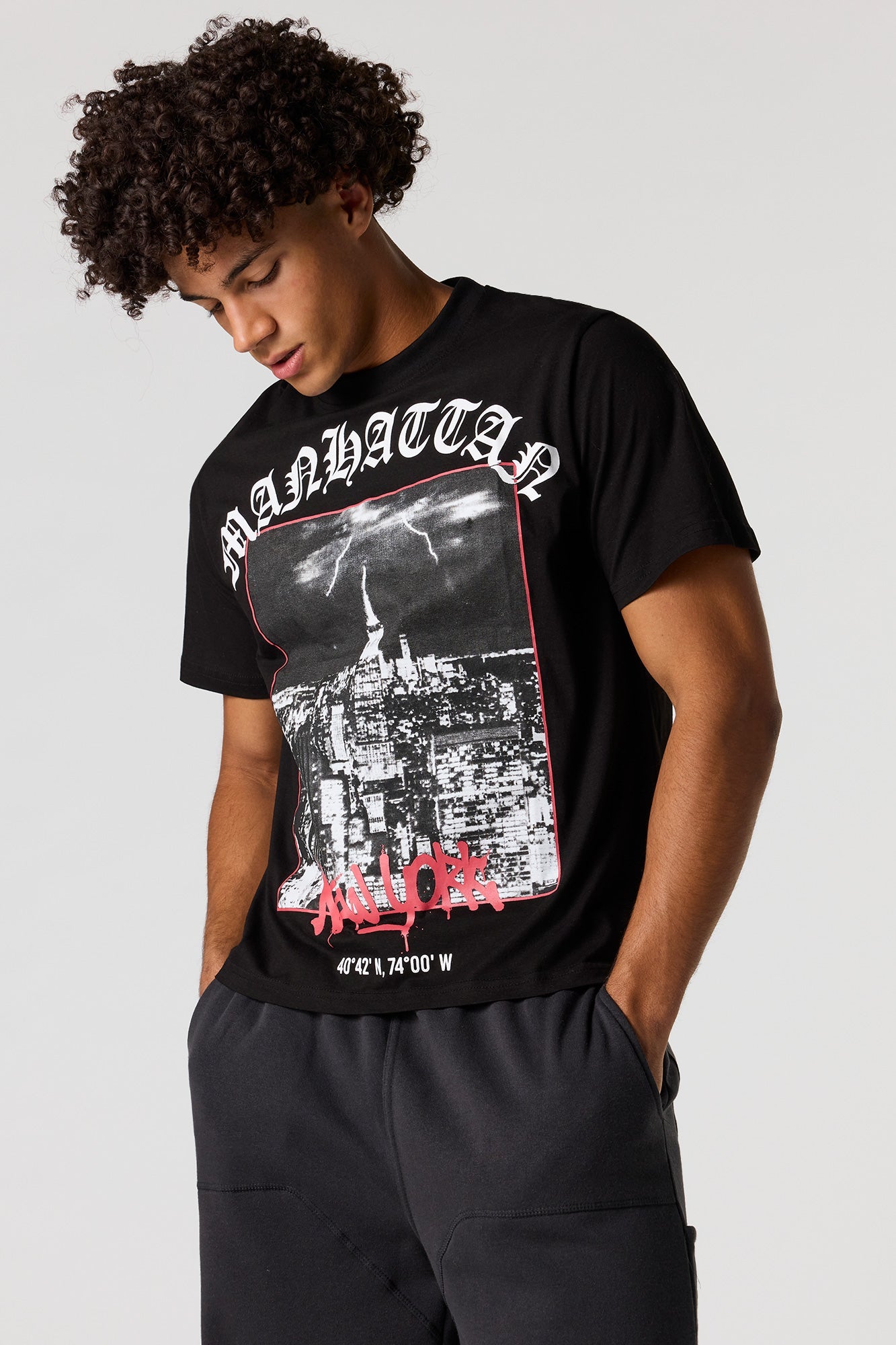 Premium Heavyweight Cotton Manhattan Graphic T-Shirt