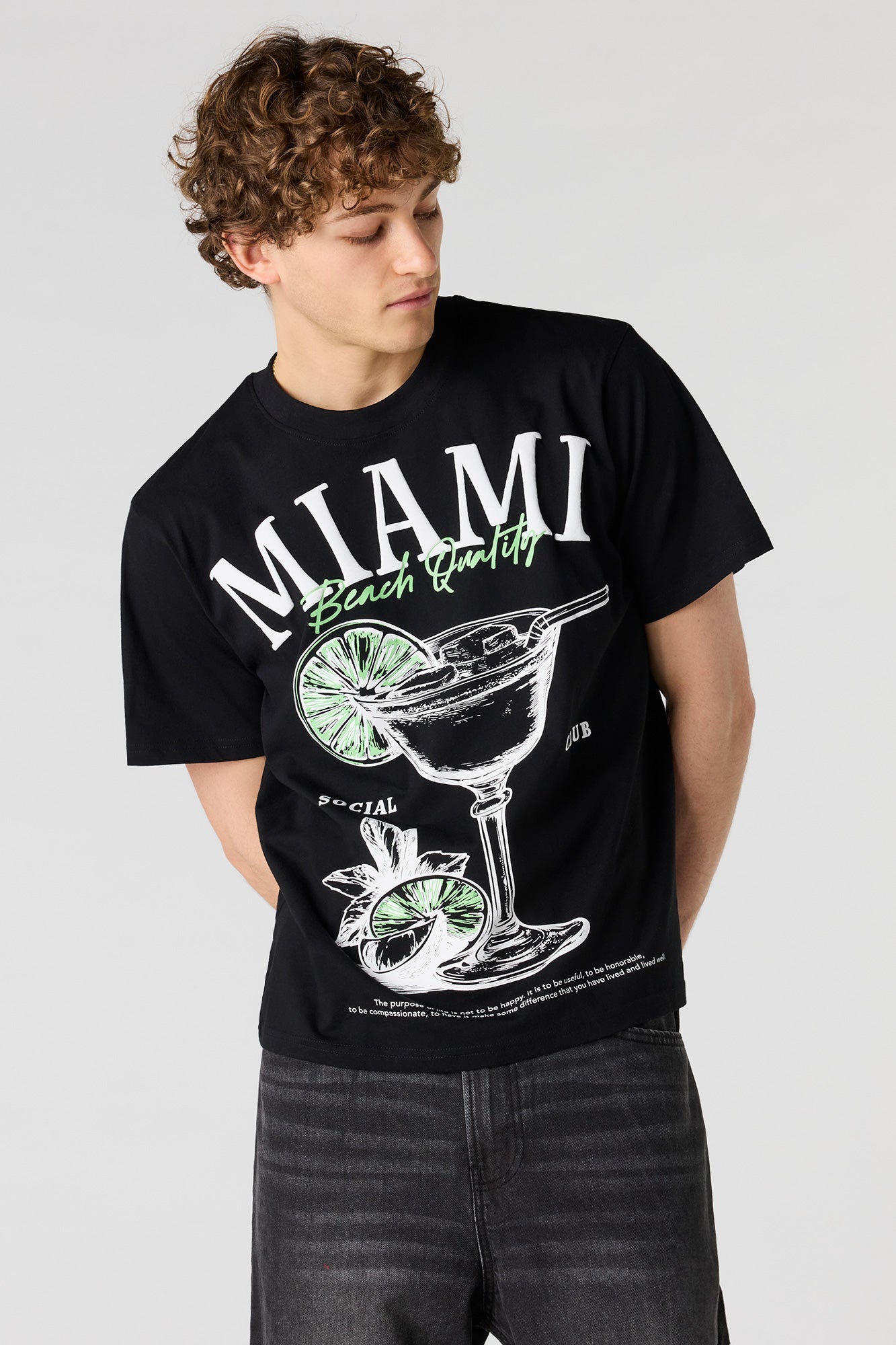 Cocktail Puff Print T-Shirt