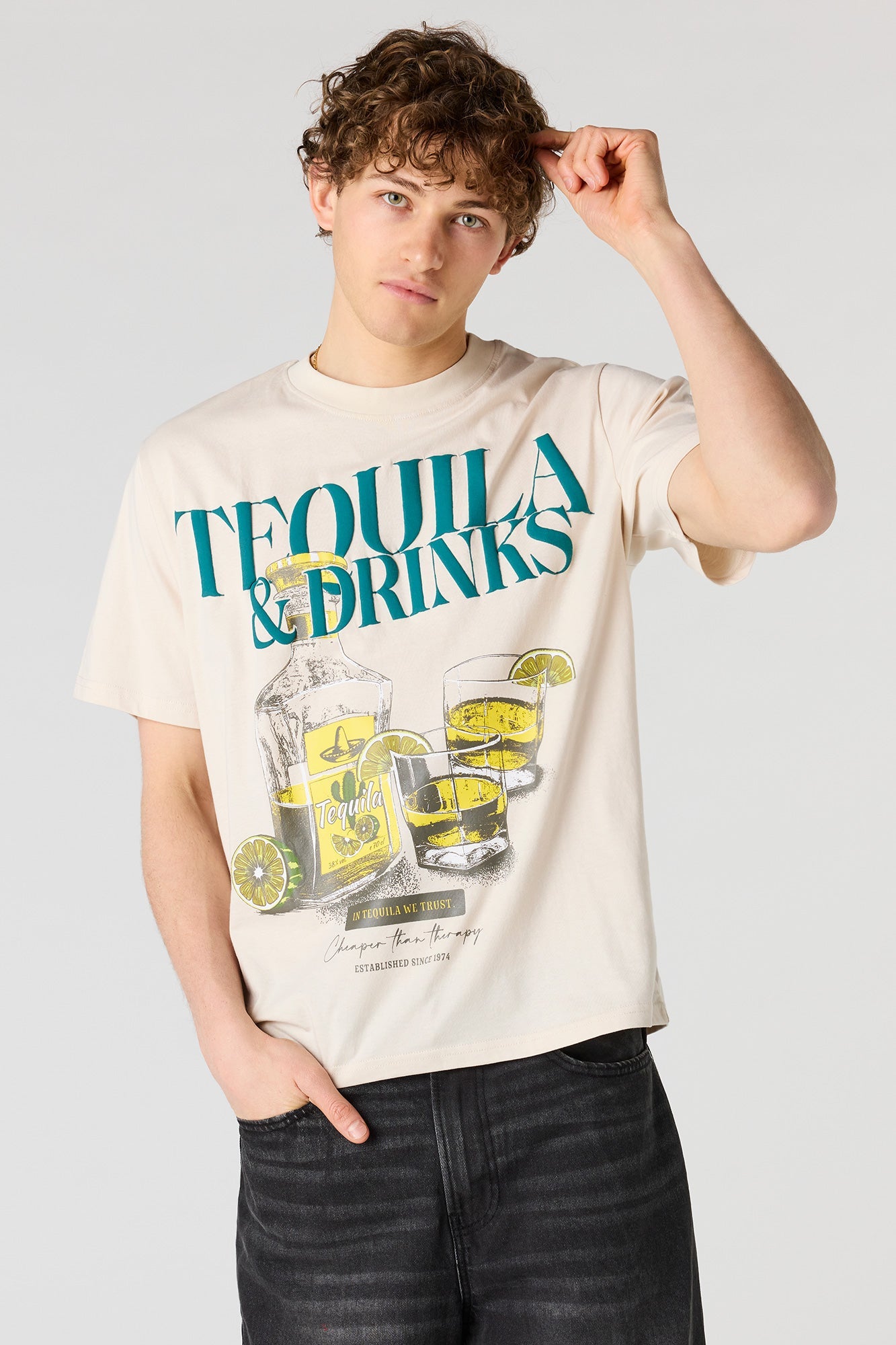 Cocktail Puff Print T-Shirt