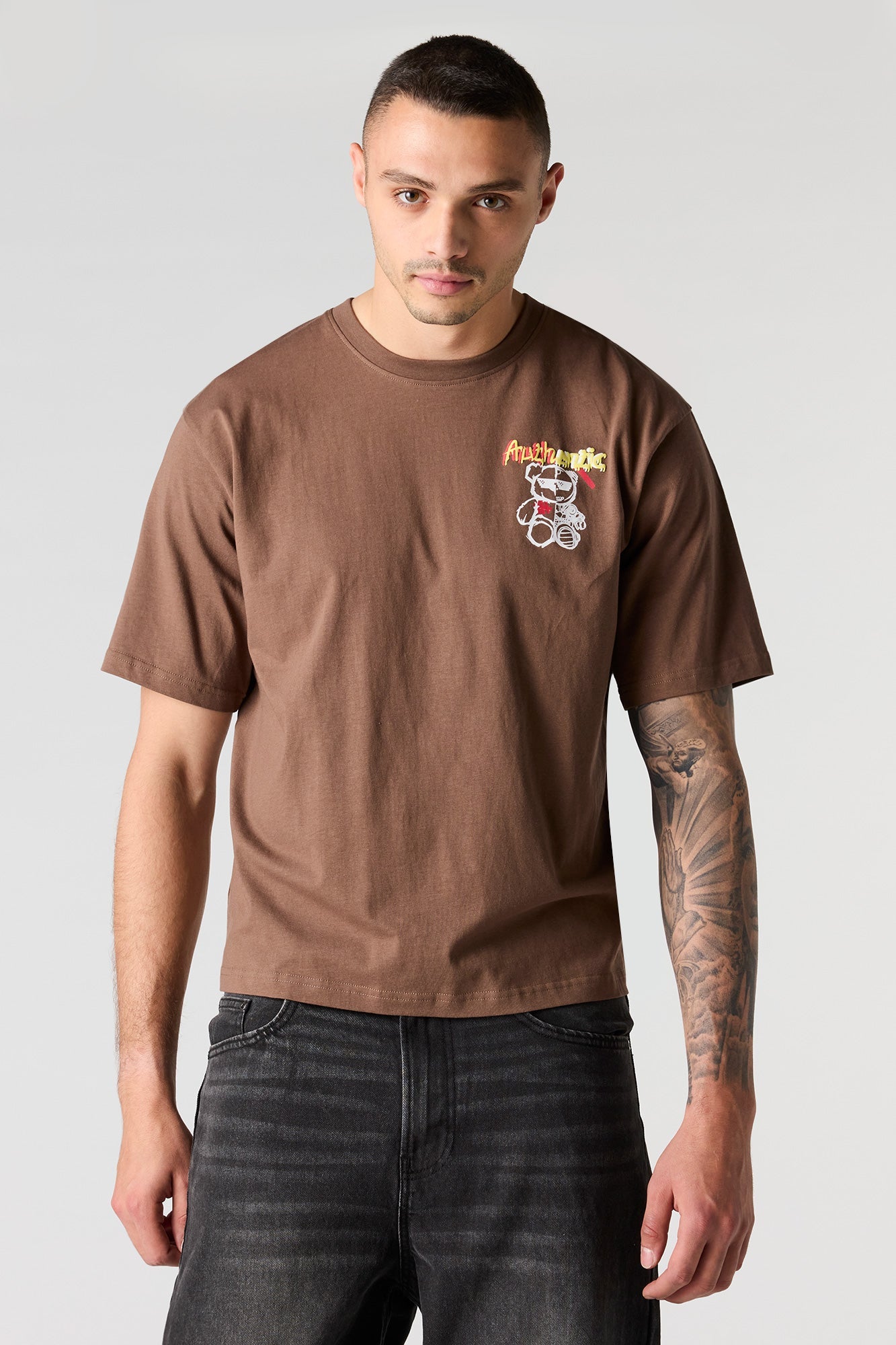 Bear Puff Print T-Shirt