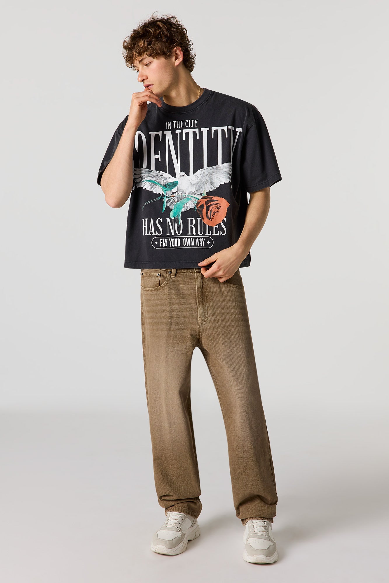 Dove Graphic Washed Boxy T-Shirt