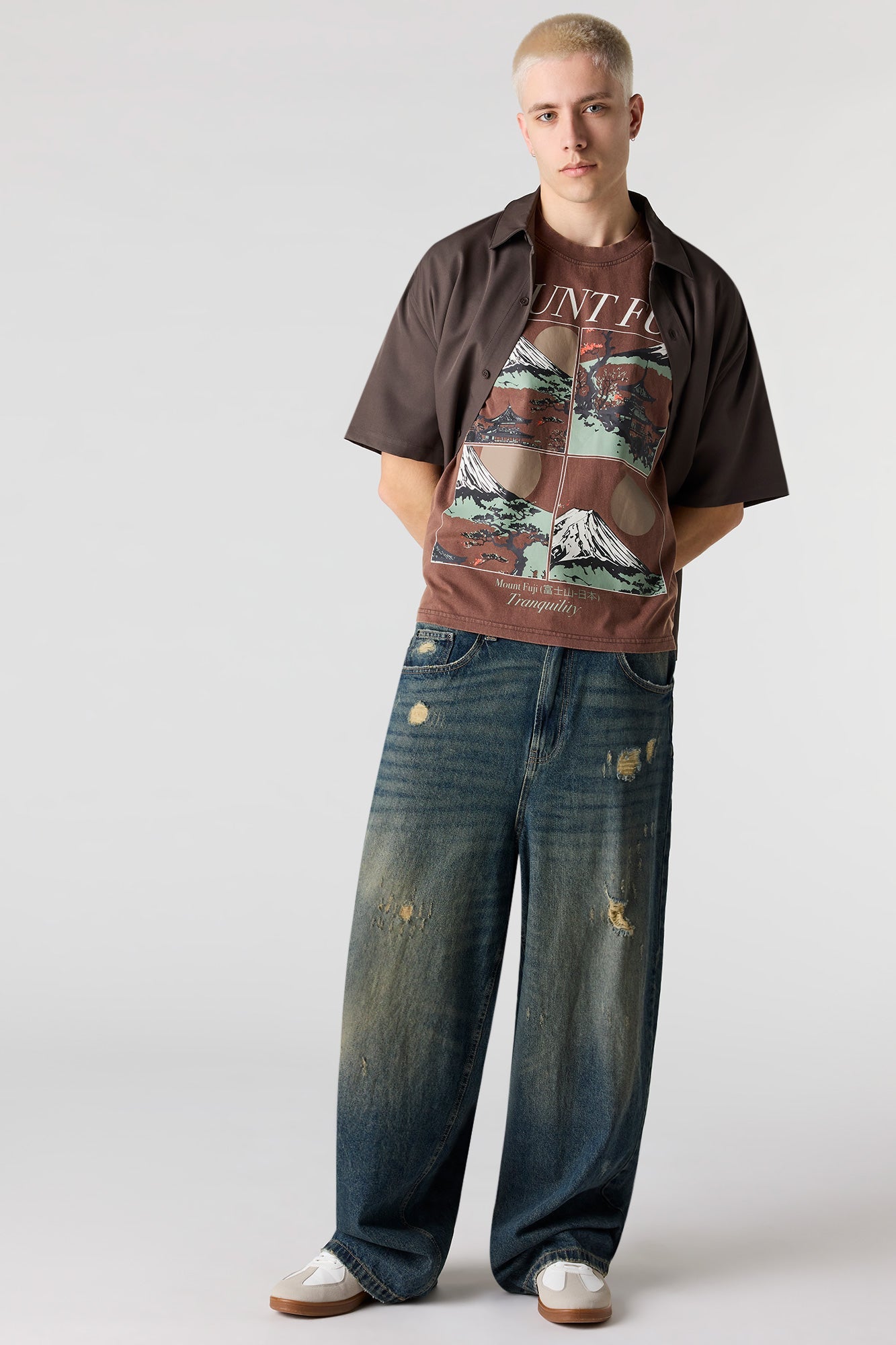 Mount Fuji Graphic Washed T-Shirt
