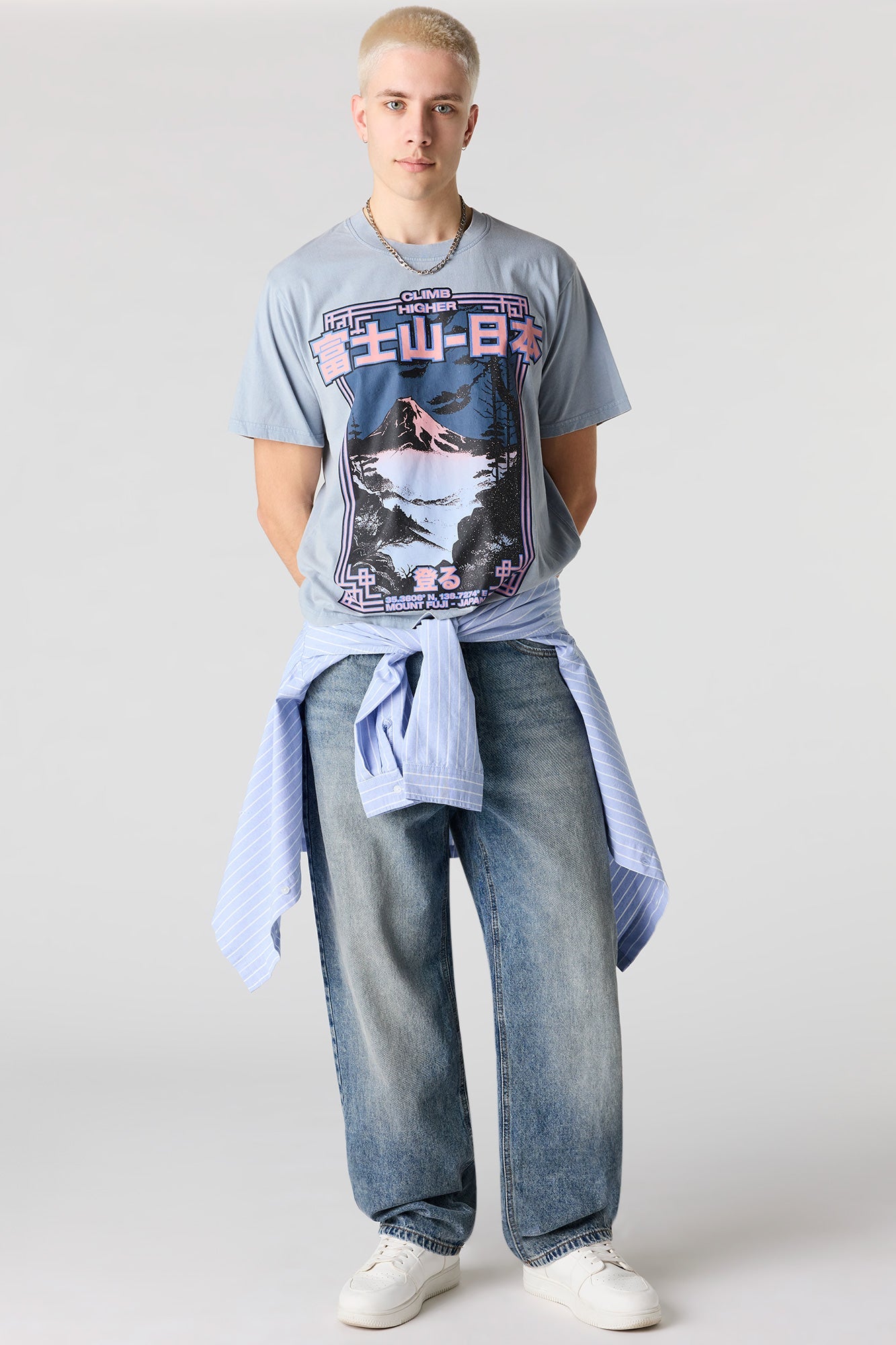 Mount Fuji Graphic Washed T-Shirt