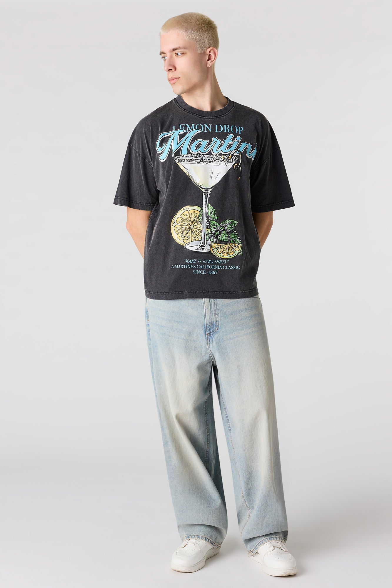 Martini Graphic Washed T-Shirt