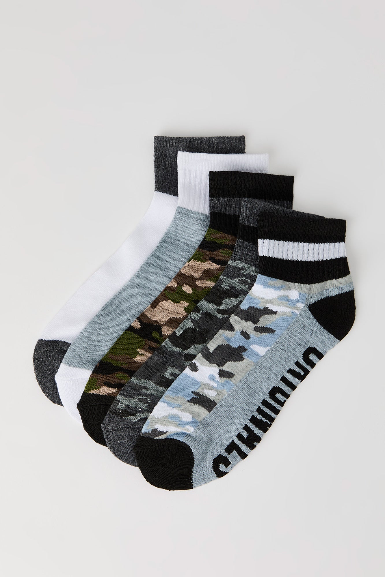 Camo Athletic Quarter Socks (5 Pack)