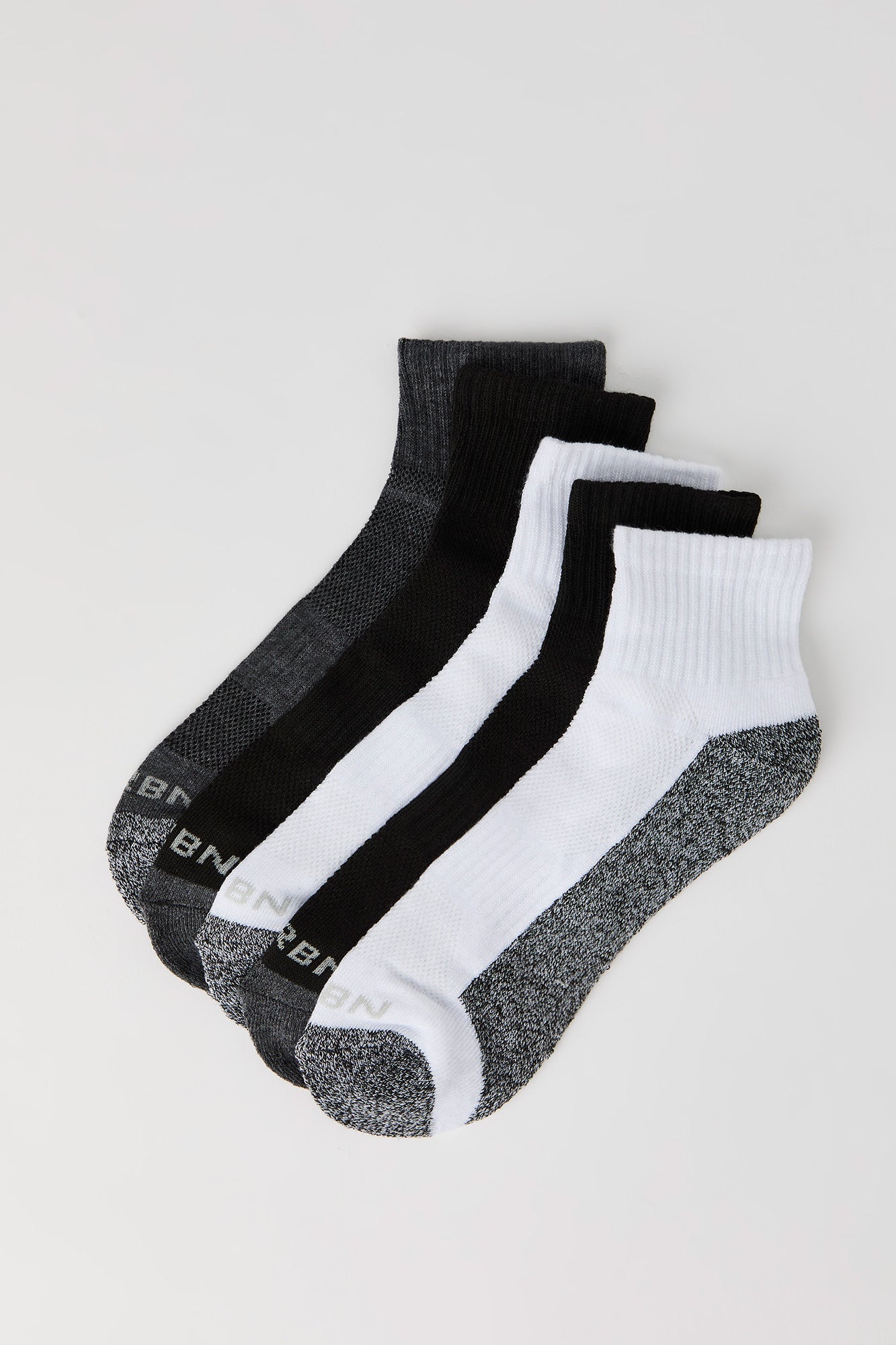 Jacquard Knit Quarter Socks (5 Pack)