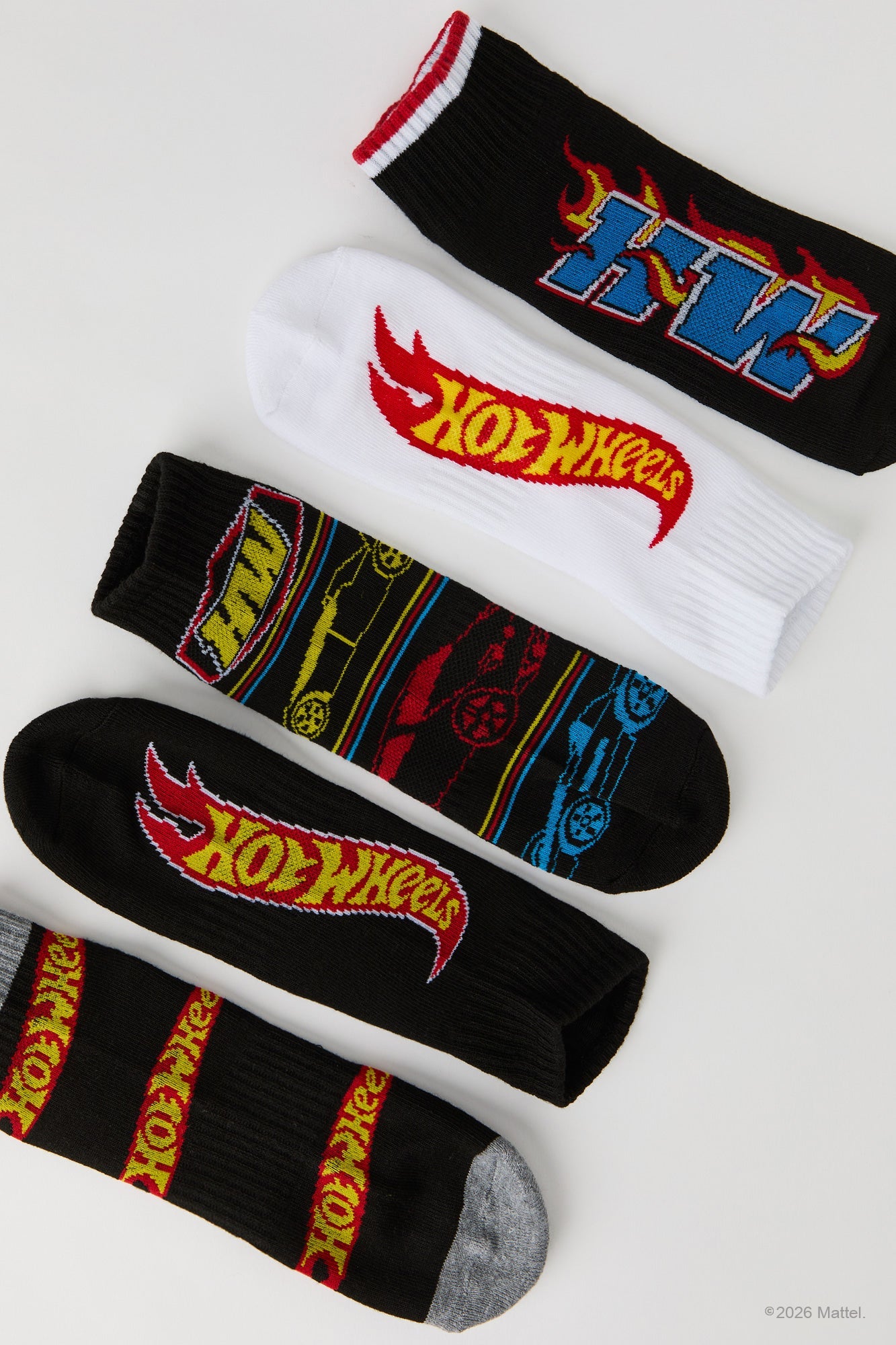 Hot Wheels™ Quarter Socks (5 Pack)