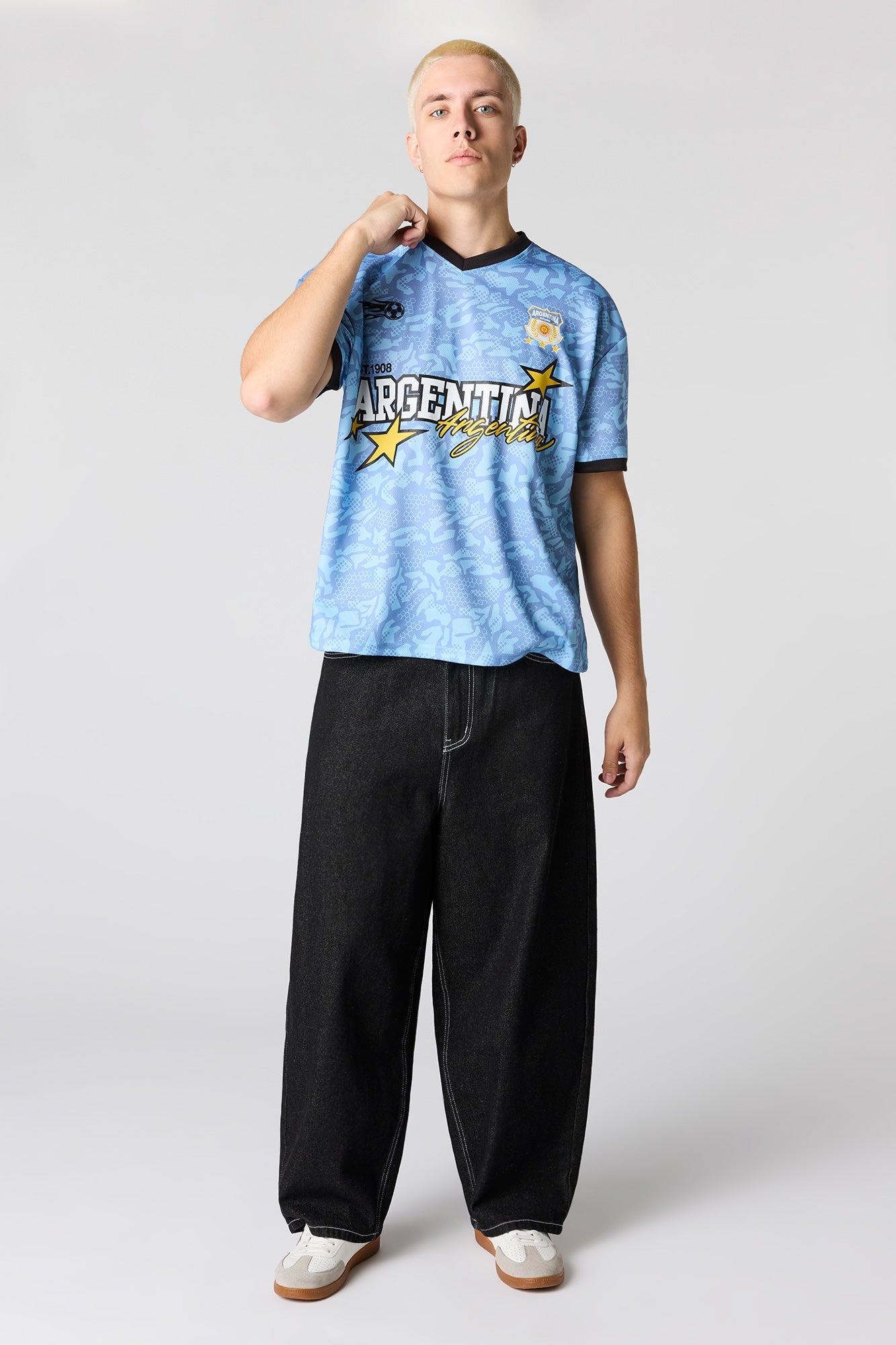 Argentina Graphic Mesh Soccer Jersey