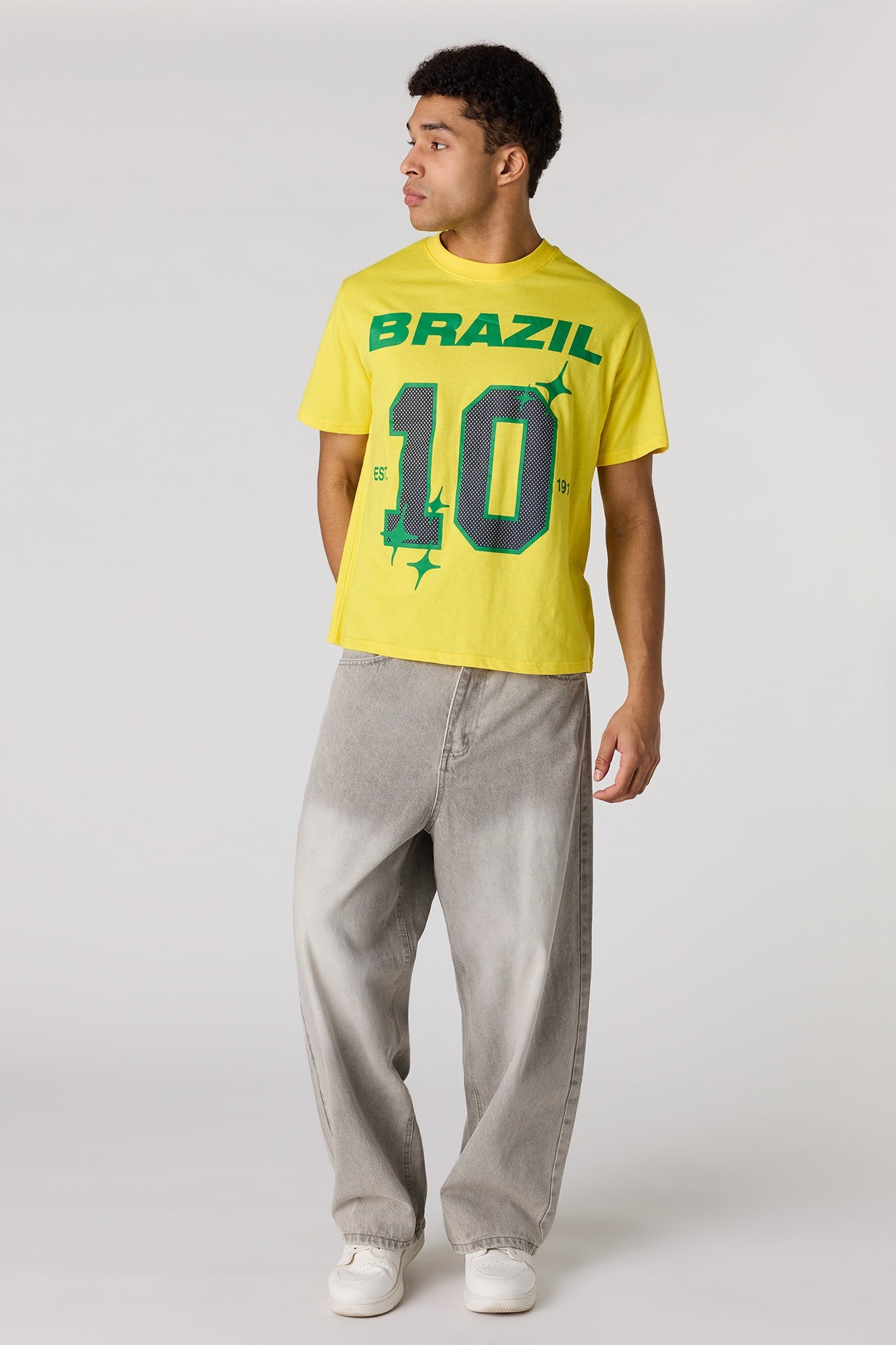 Premium Heavyweight Cotton Brazil Graphic T-Shirt