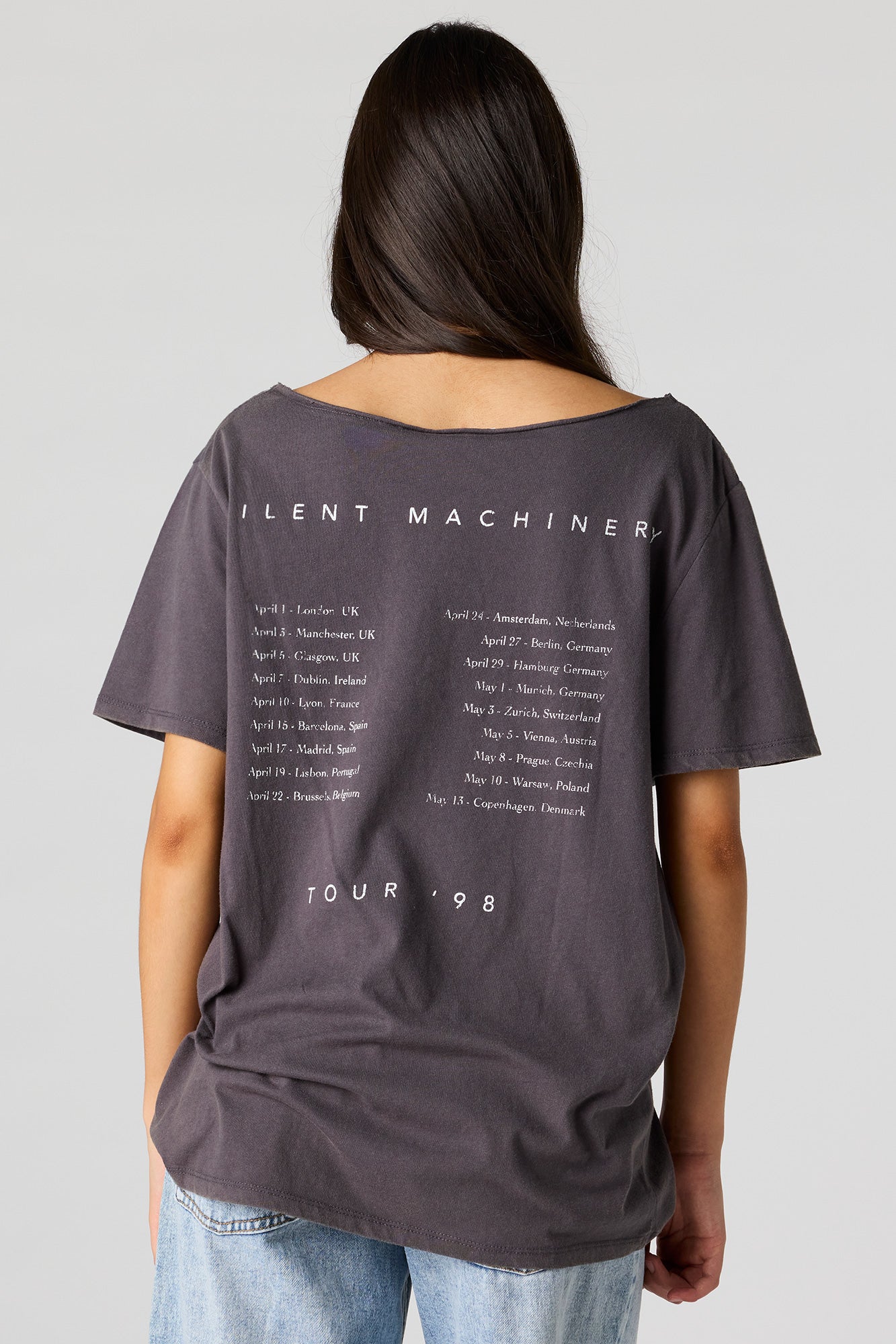 Tour Graphic Off Shoulder T-Shirt