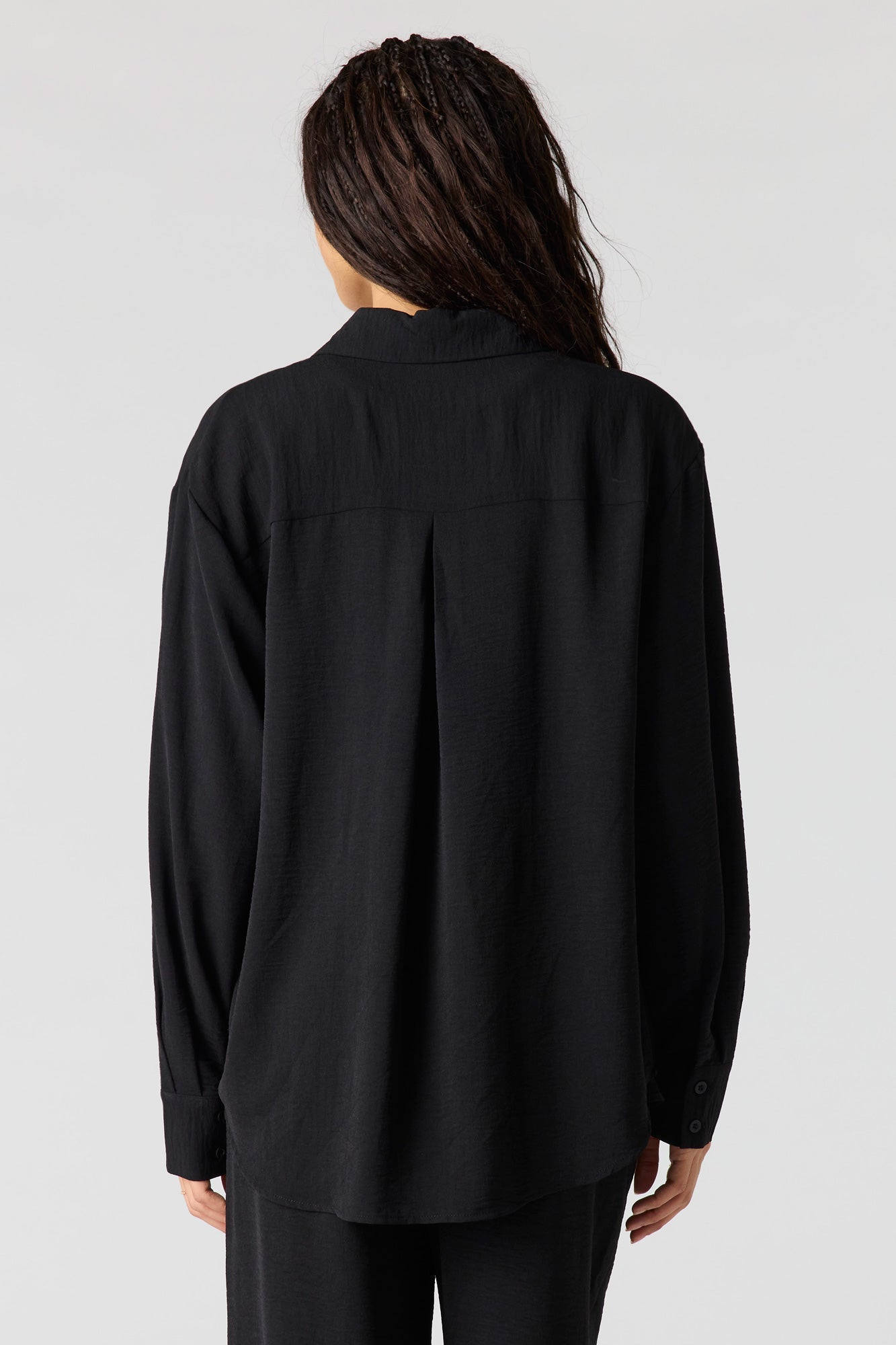 Flowy Oversized Button-Up Top
