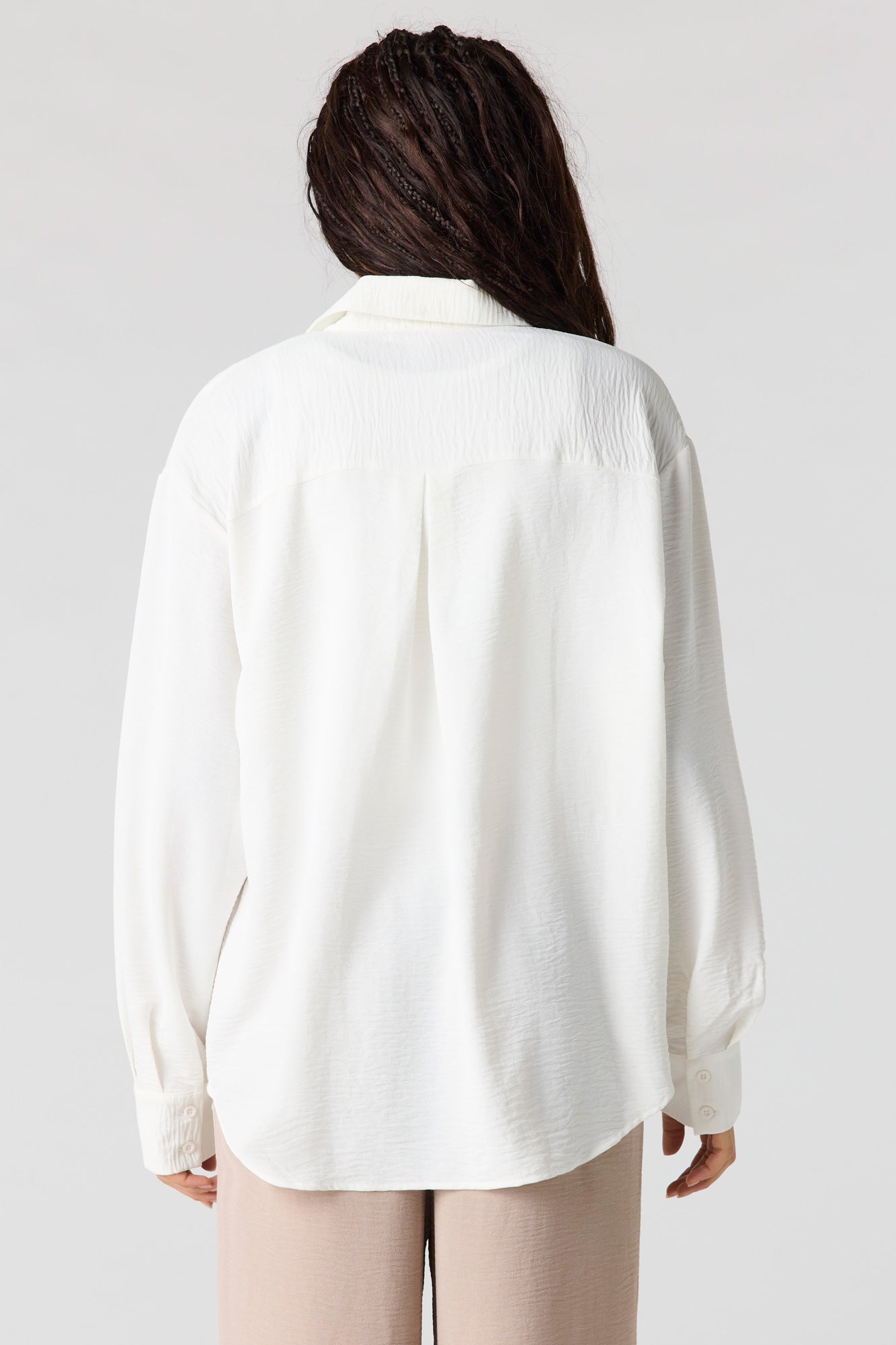 Flowy Oversized Button-Up Top
