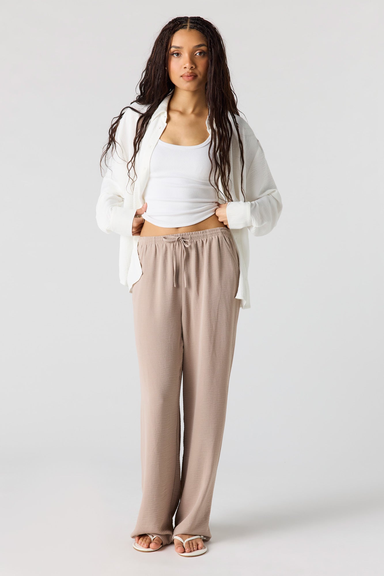 Flowy Oversized Button-Up Top