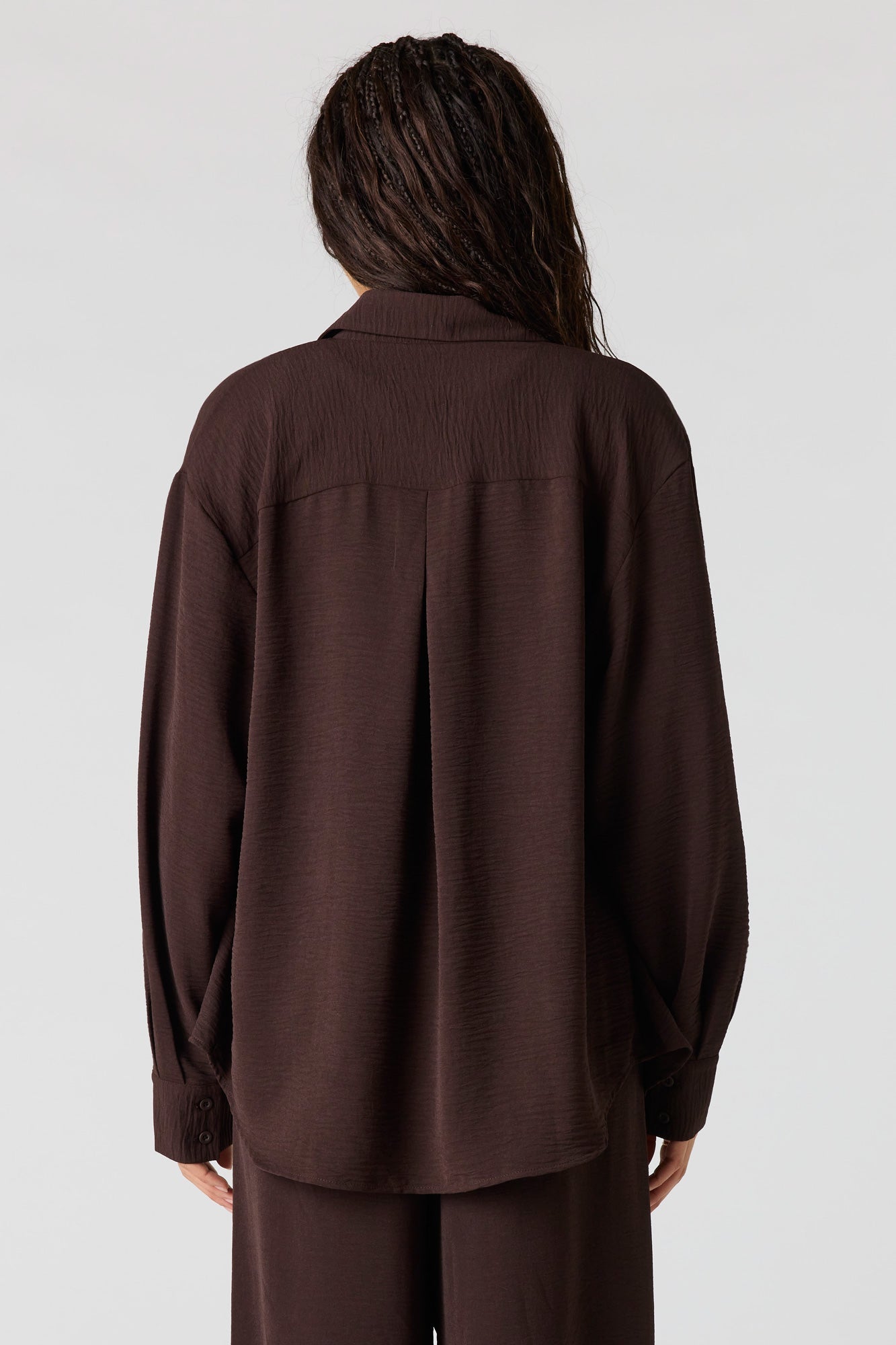Flowy Oversized Button-Up Top