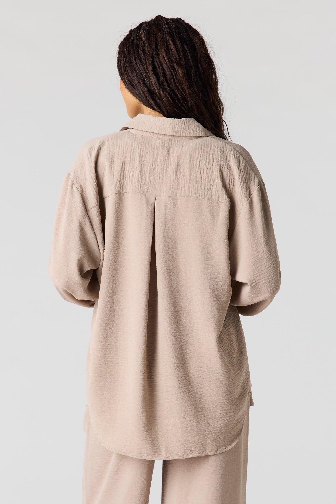 Flowy Oversized Button-Up Top