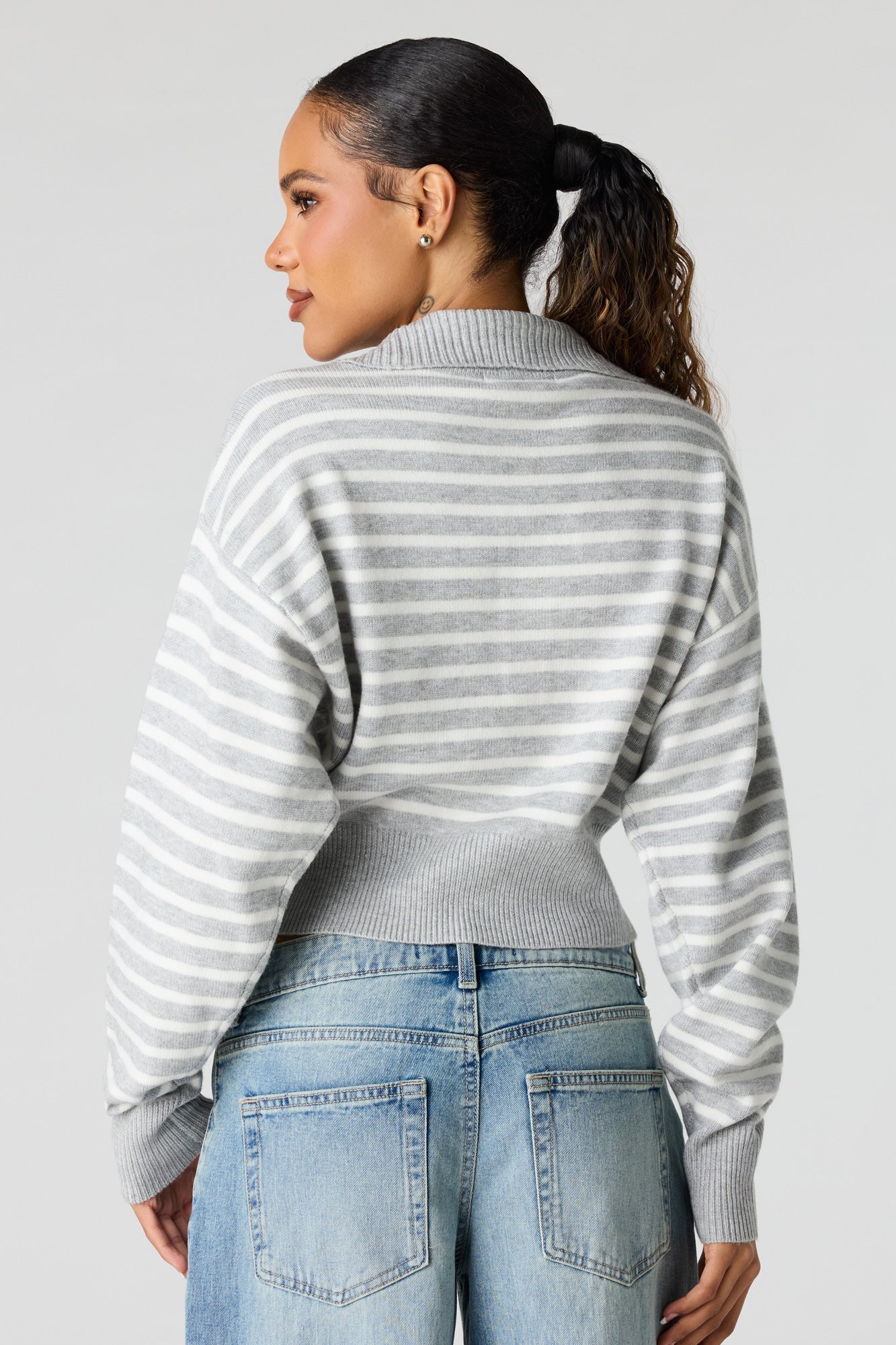 Striped Polo Sweater