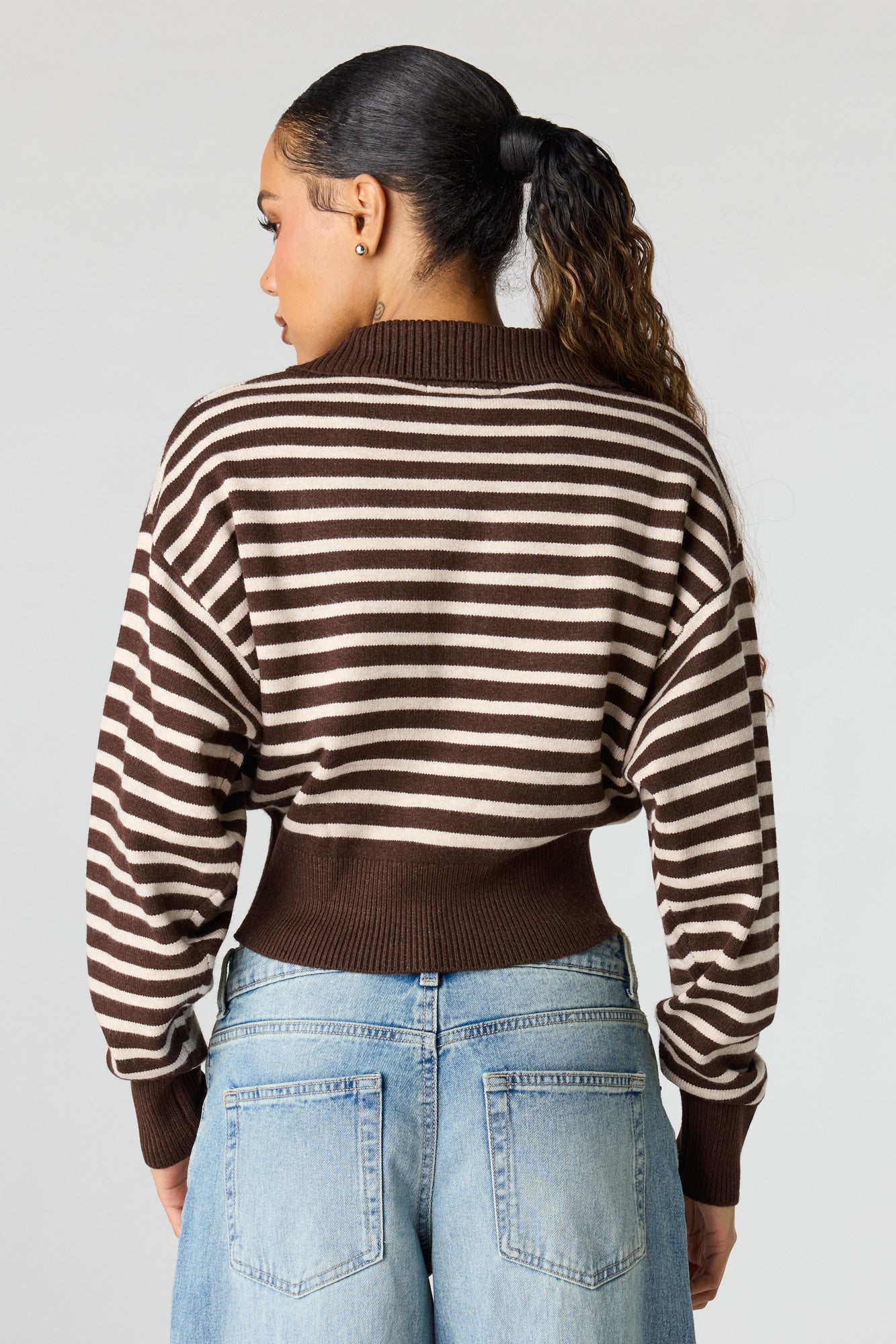 Striped Polo Sweater
