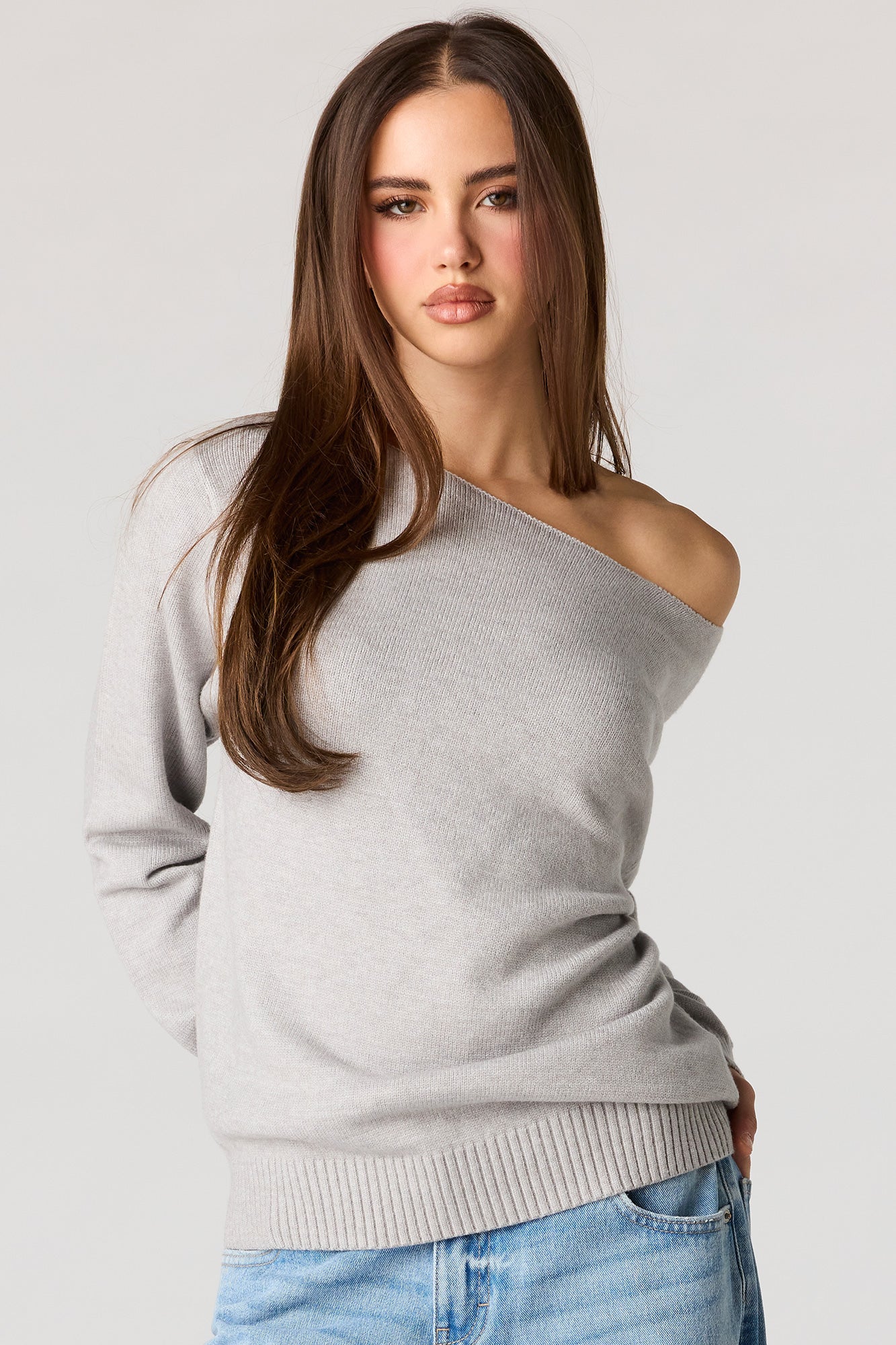 Oversized Off-Shoulder Sweater