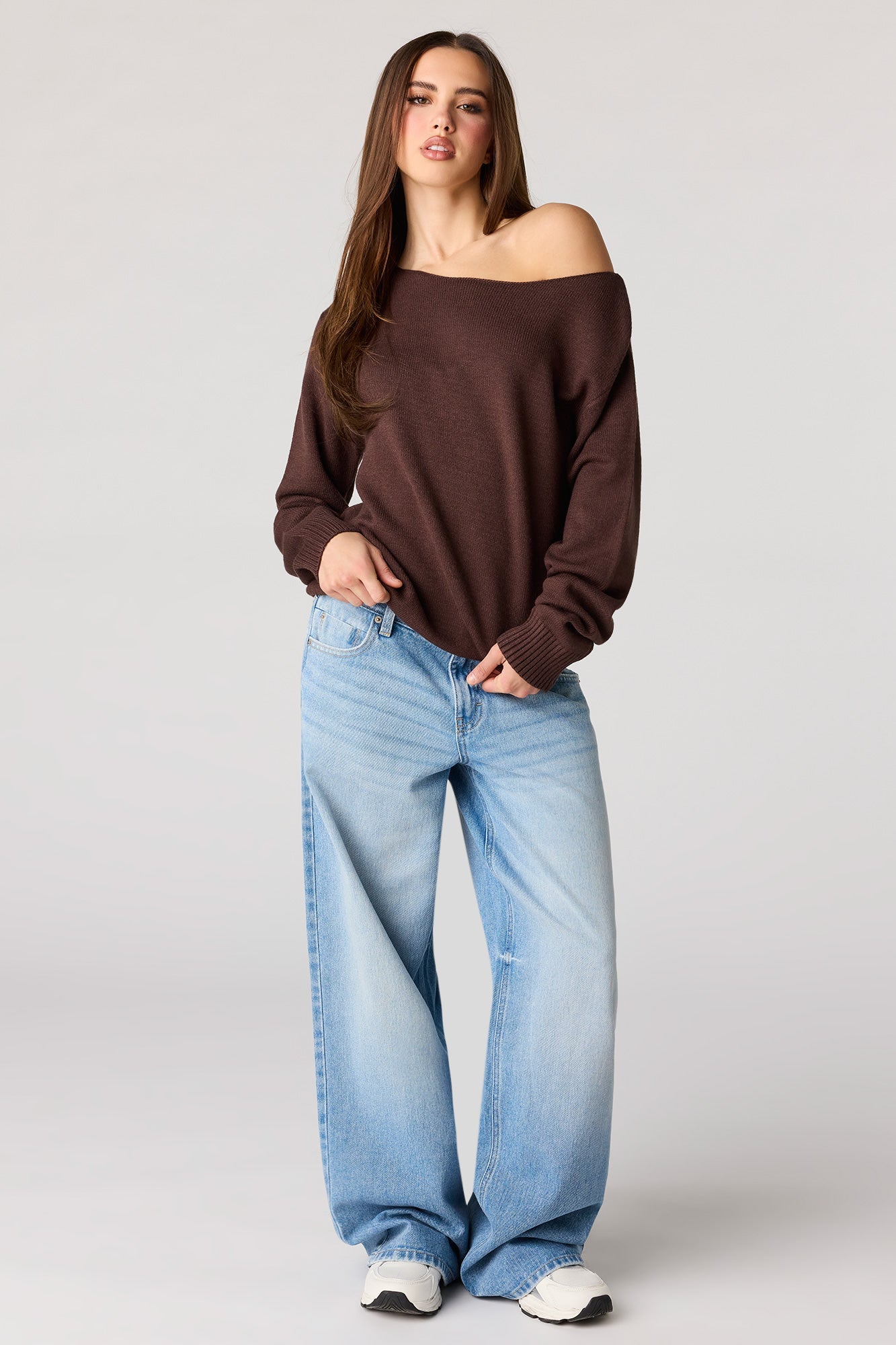 Oversized Off-Shoulder Sweater