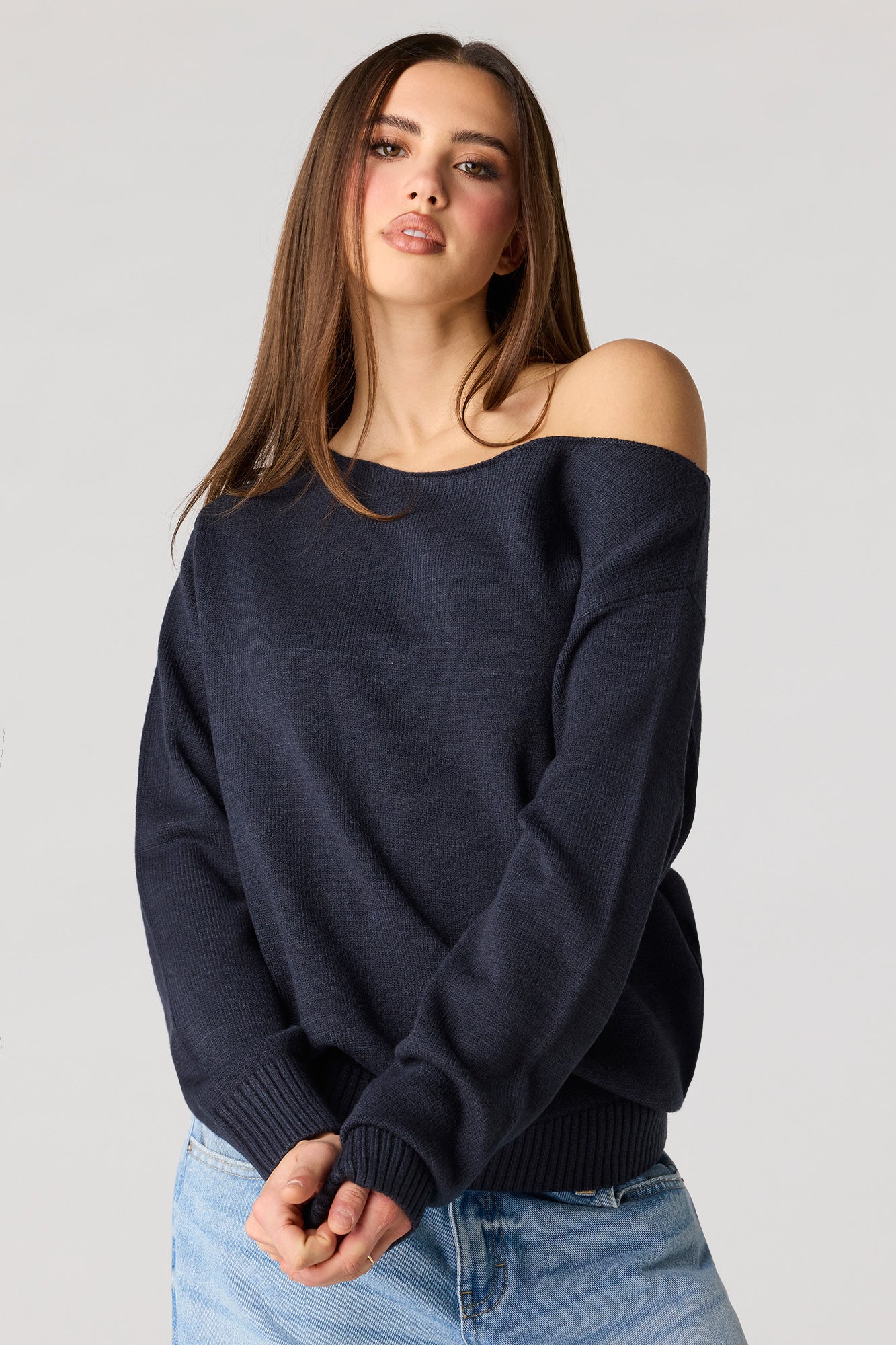 Oversized Off-Shoulder Sweater