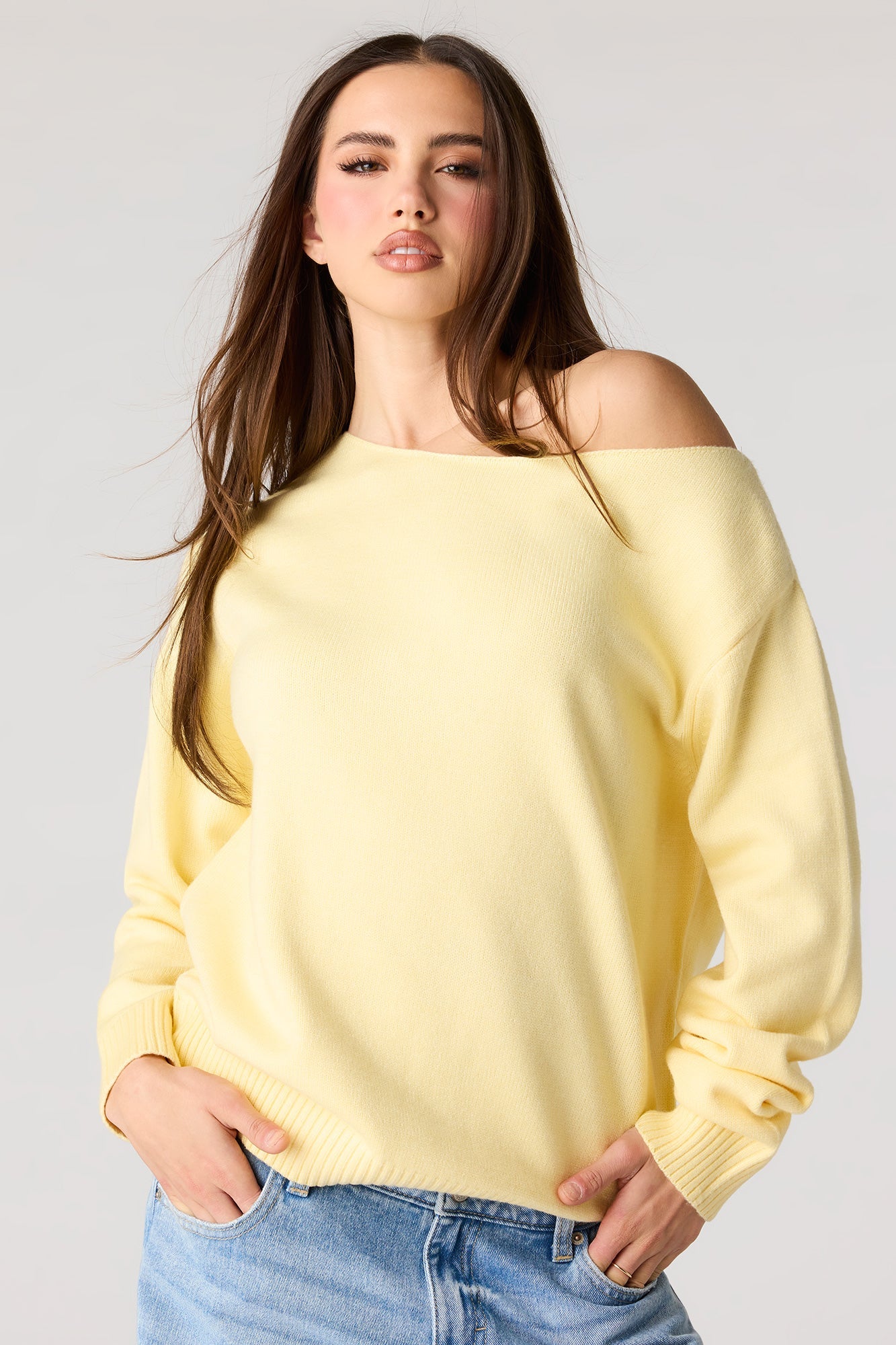 Oversized Off-Shoulder Sweater