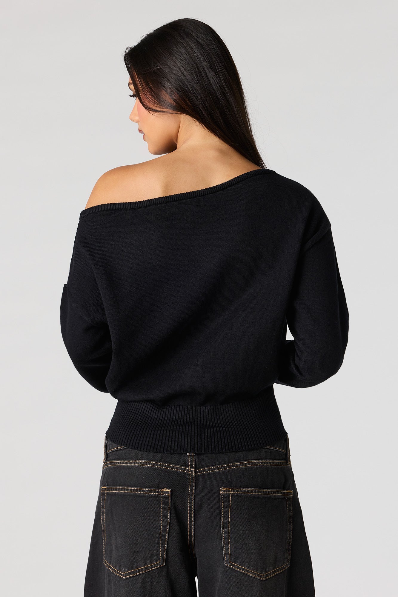 Off Shoulder Dolman Sleeve Sweater