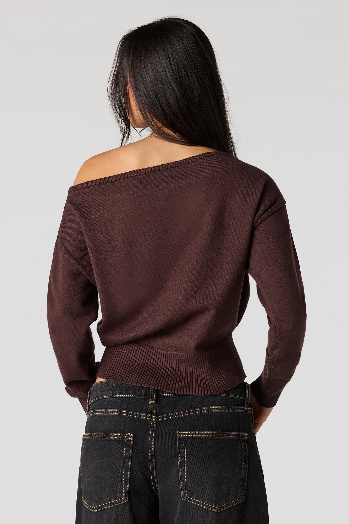 Off Shoulder Dolman Sleeve Sweater