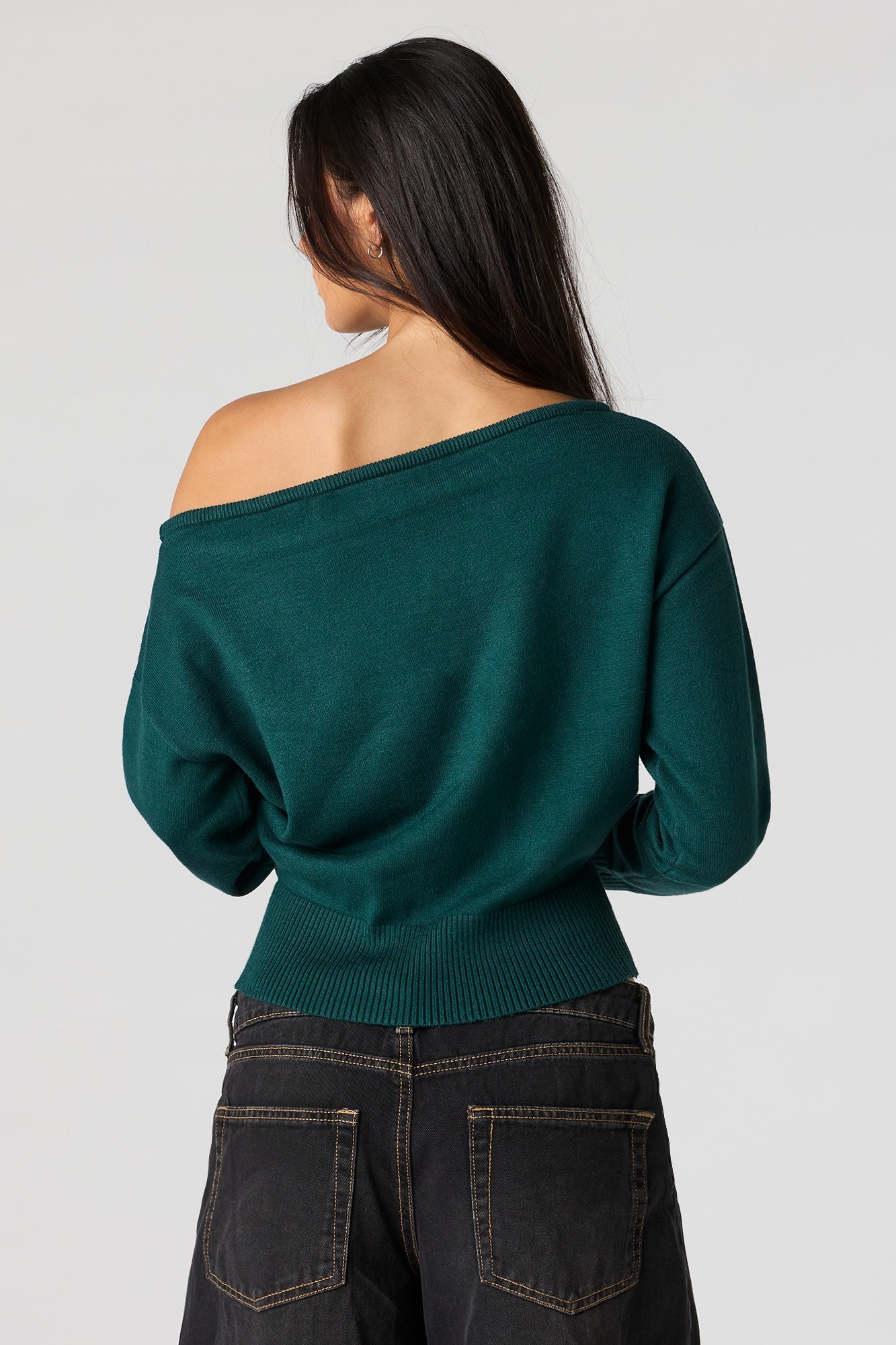 Off Shoulder Dolman Sleeve Sweater