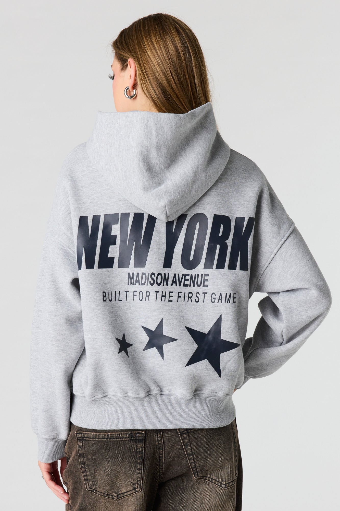 Luxe Fleece Graphic Boyfriend Hoodie