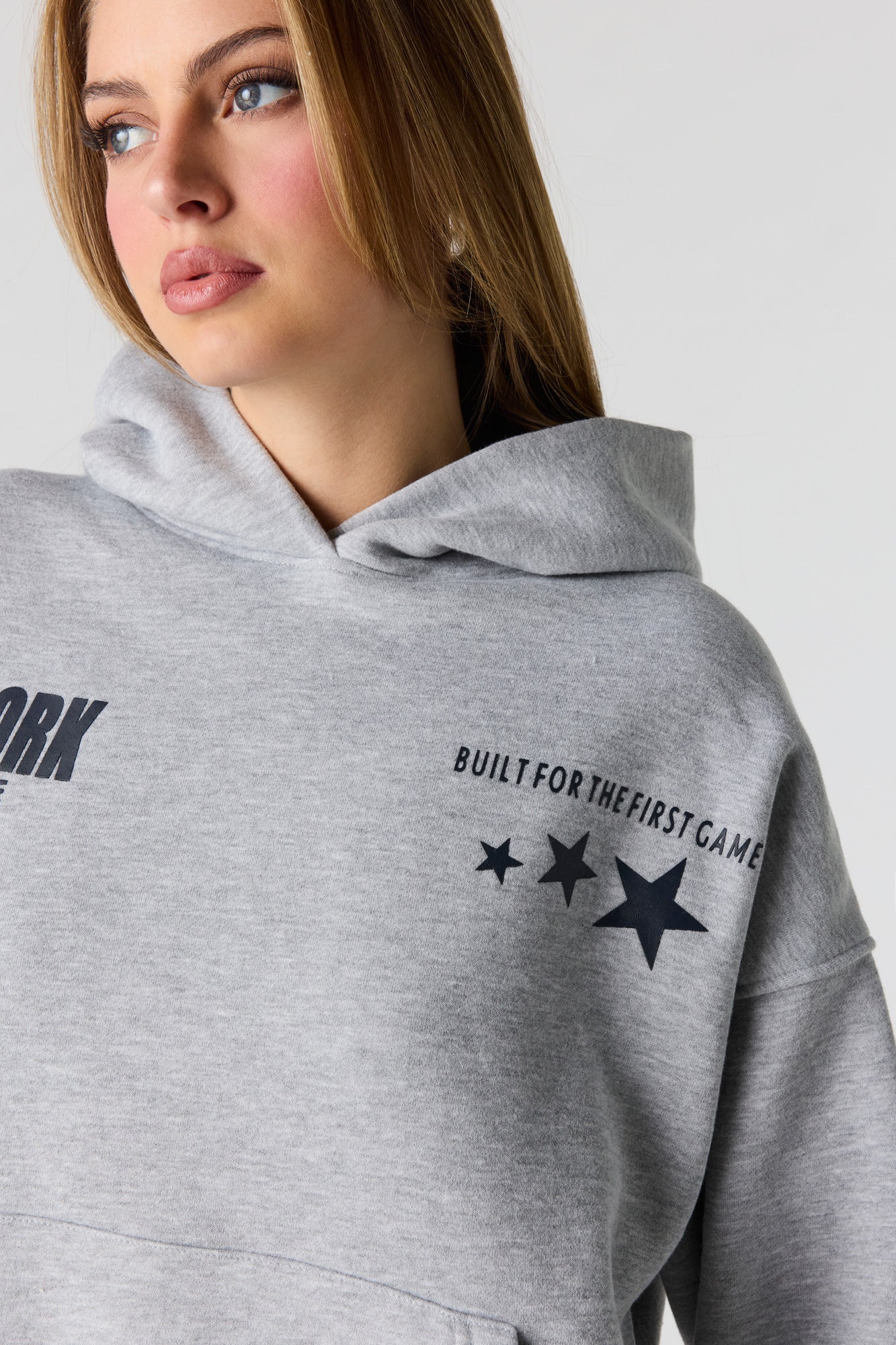 Luxe Fleece Graphic Boyfriend Hoodie