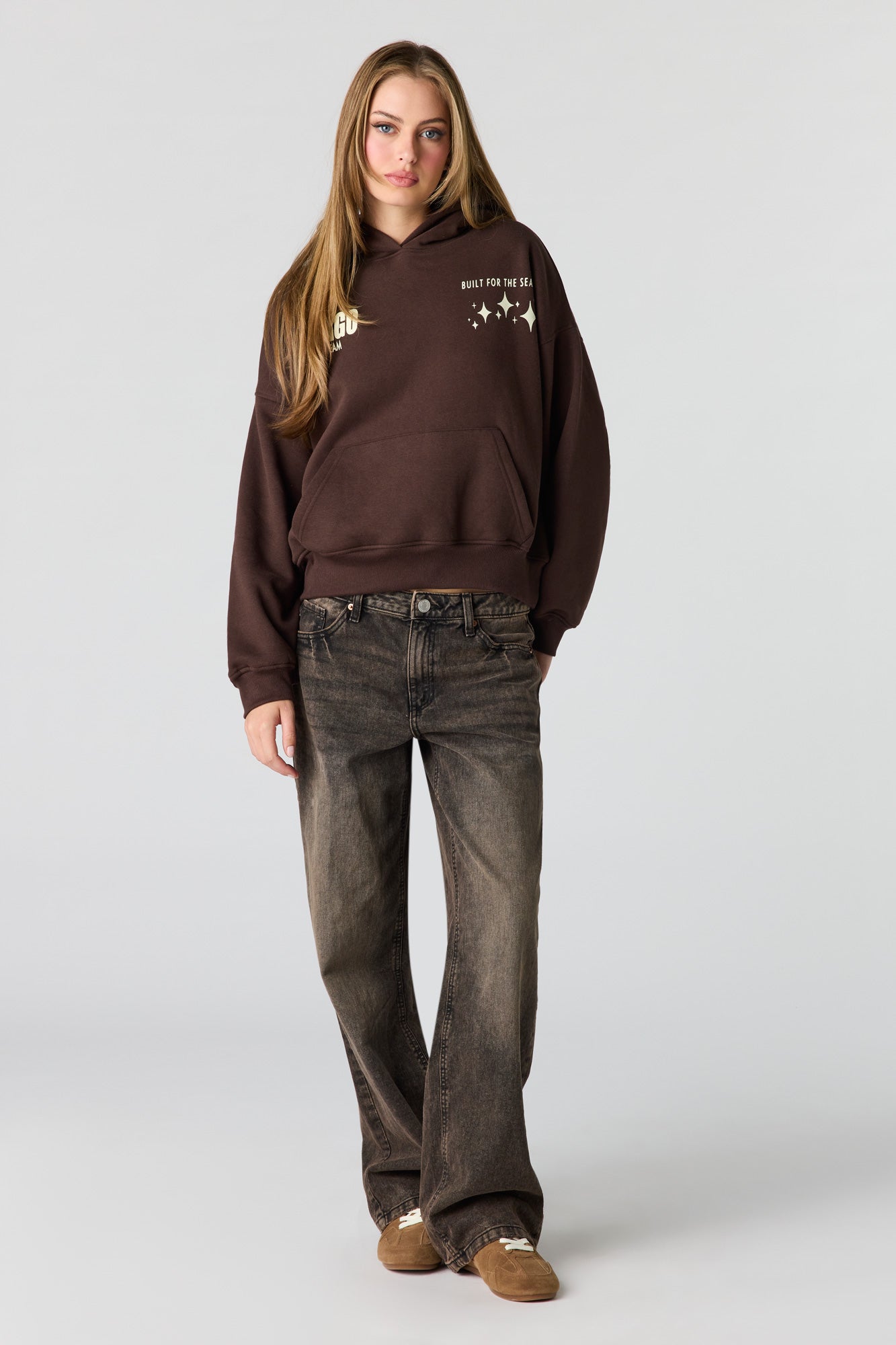 Luxe Fleece Graphic Boyfriend Hoodie